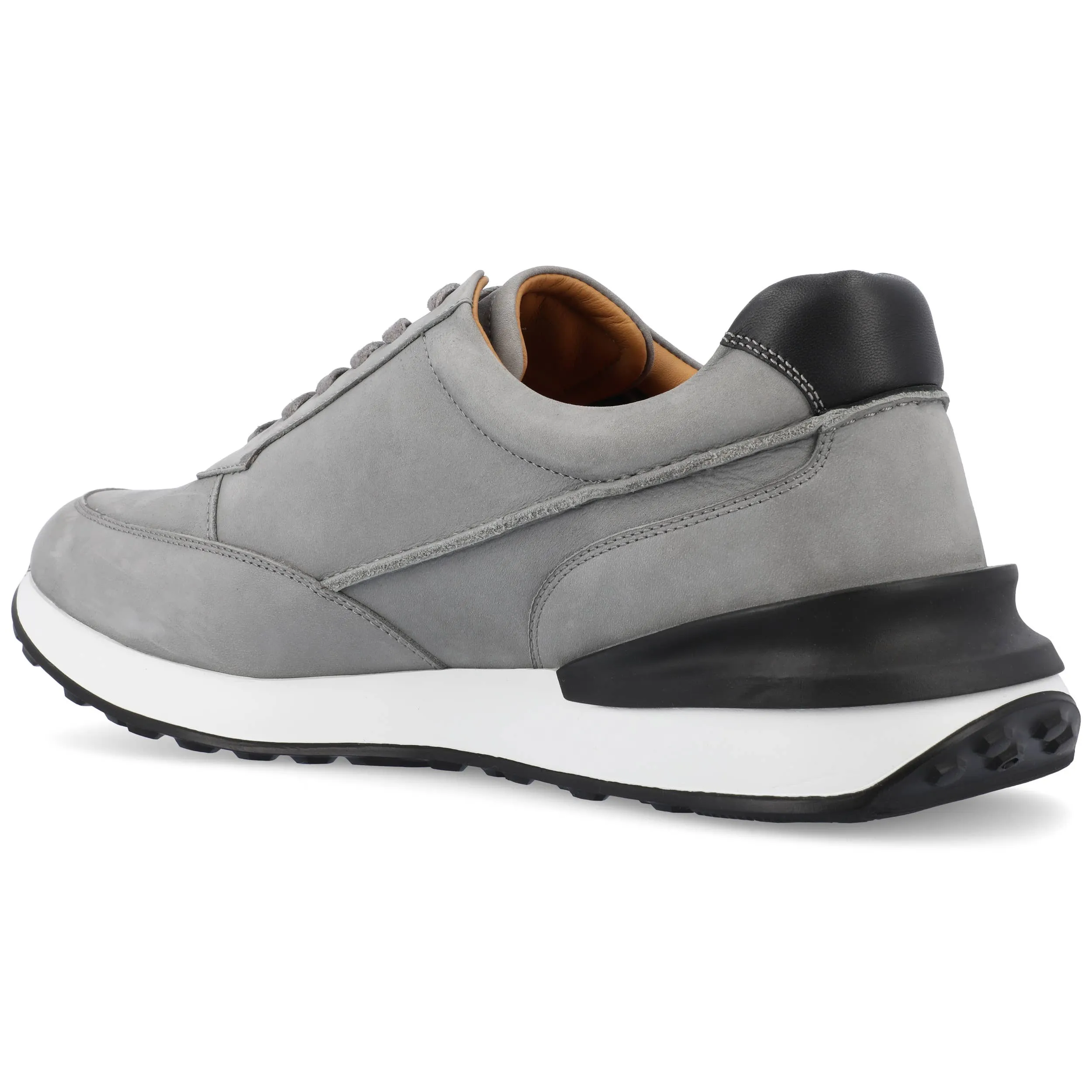 THOMAS & VINE Men's Grey Lowe Casual Leather Sneakers | US Size 10