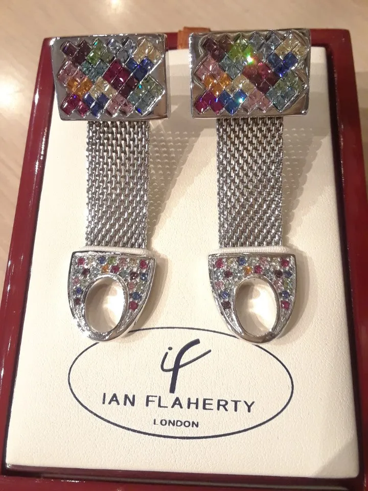 Throwback From London & Swarovski Crystal, Mesh Cufflinks!