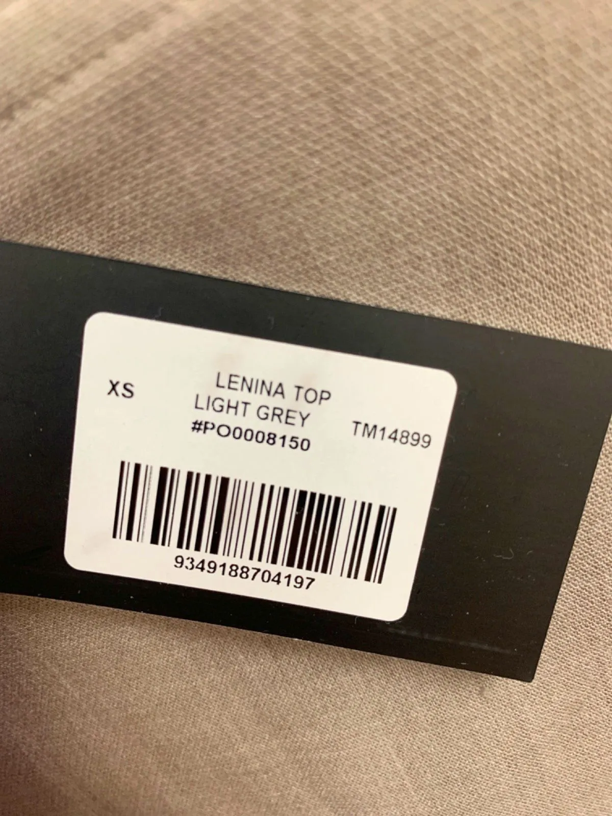 Tiger Mist Light Grey Lenina Top XS