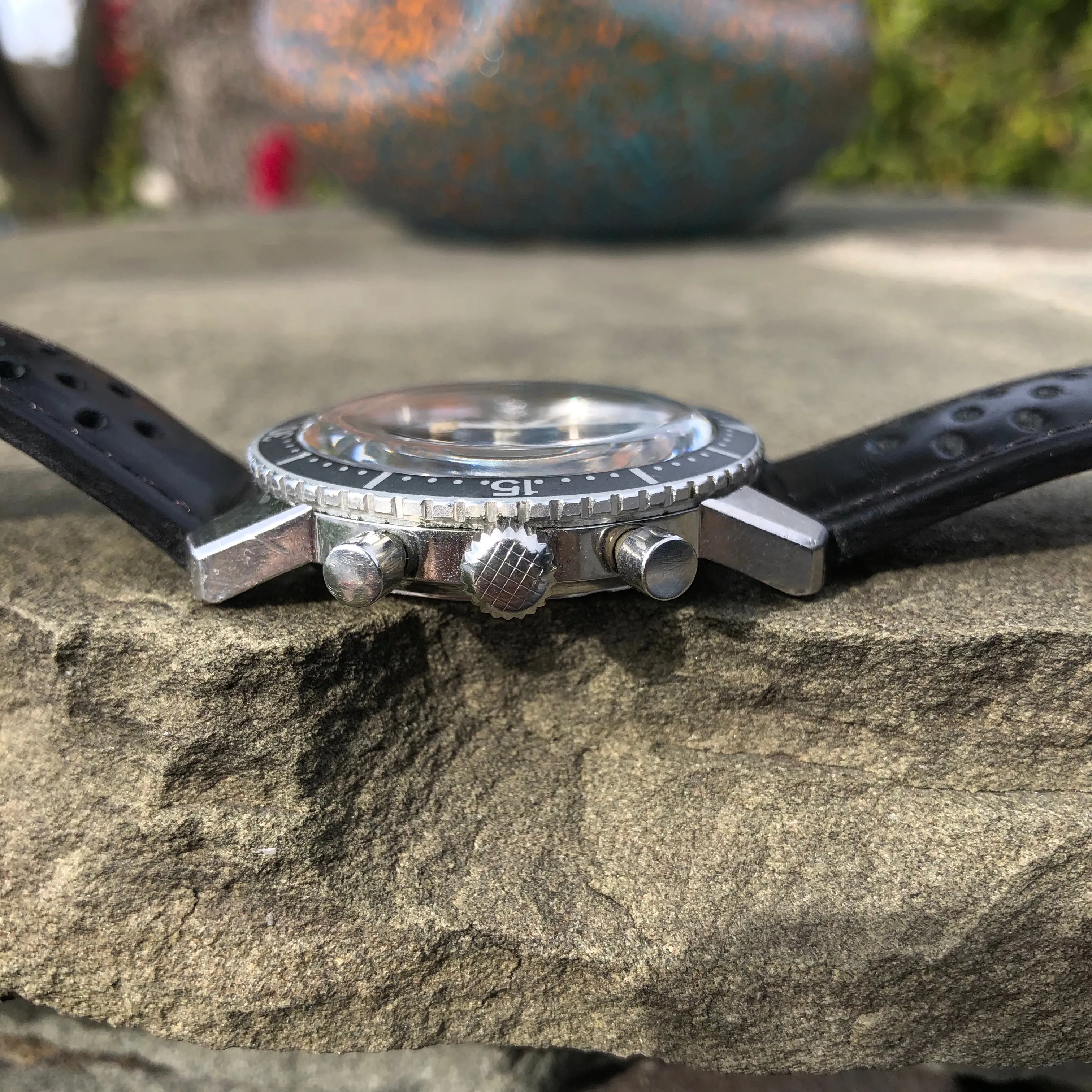Tissot Navigator Military Chronograph 817 Stainless Steel Compressor Wristwatch