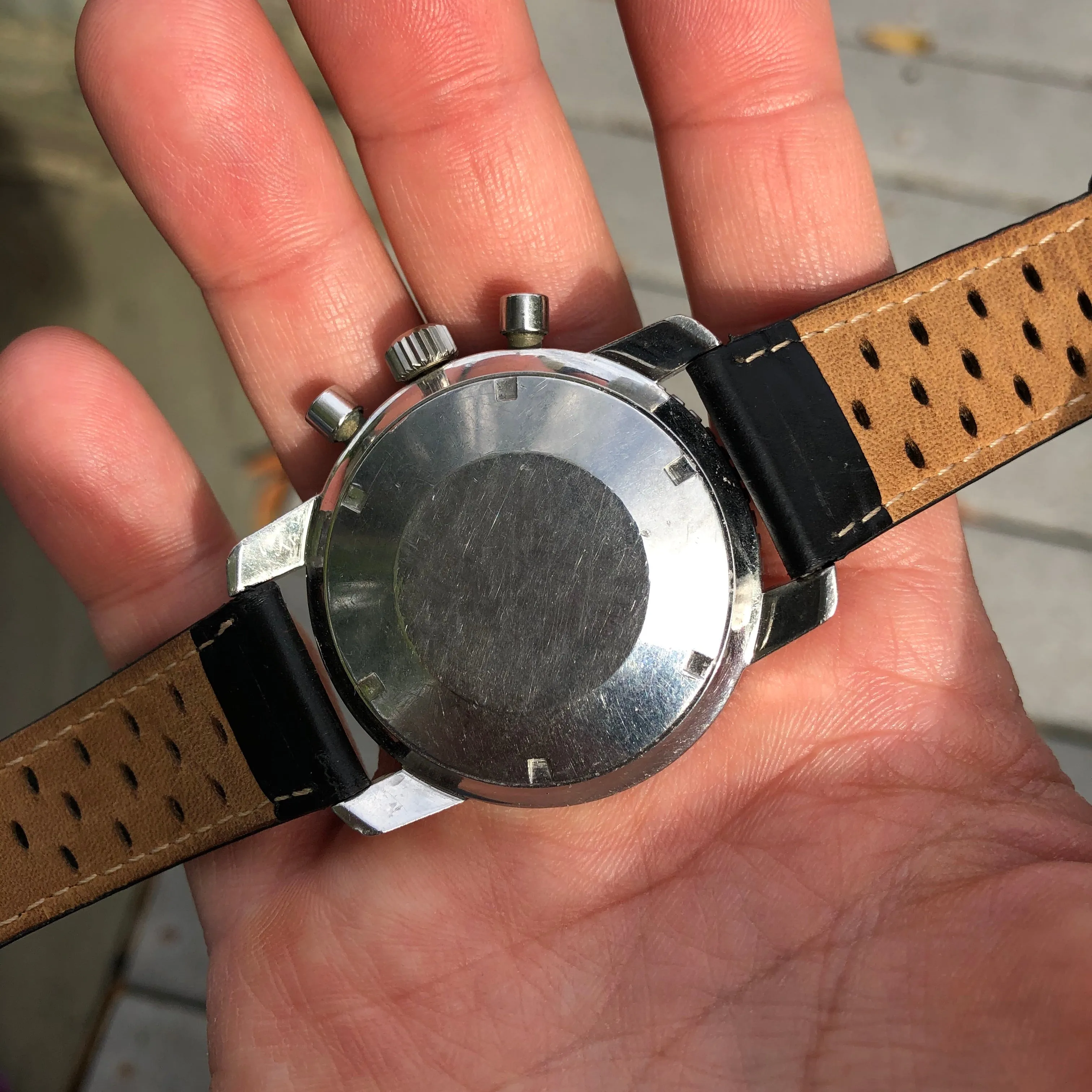 Tissot Navigator Military Chronograph 817 Stainless Steel Compressor Wristwatch