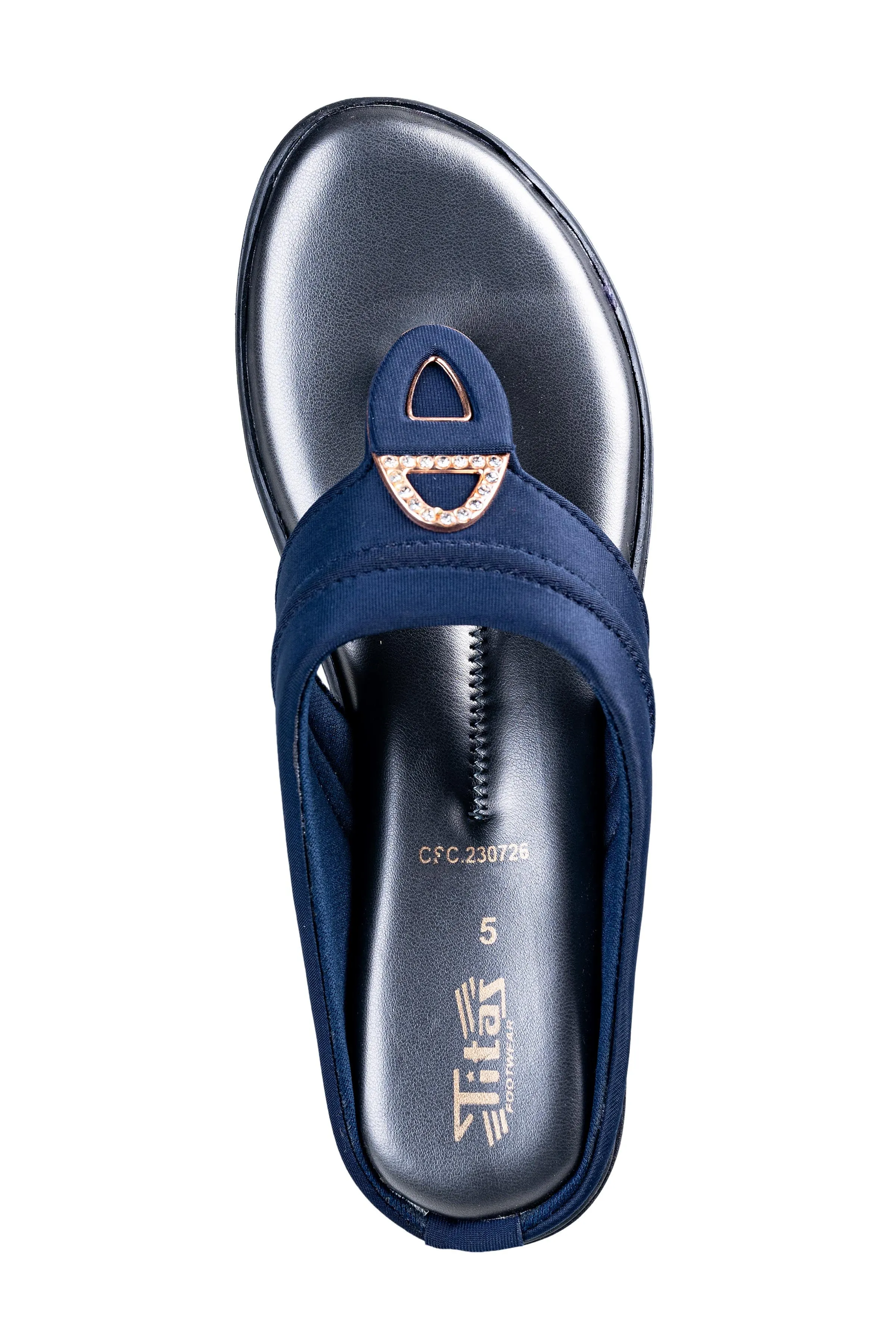 Titas Ladies Blue Chappal