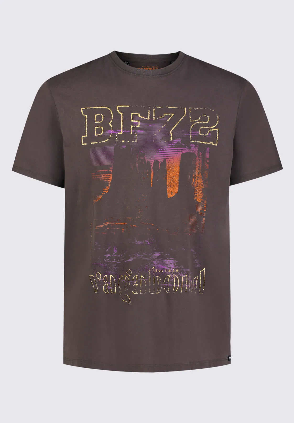 Tomer Men's Graphic T-shirt in Charcoal Grey - BM24324