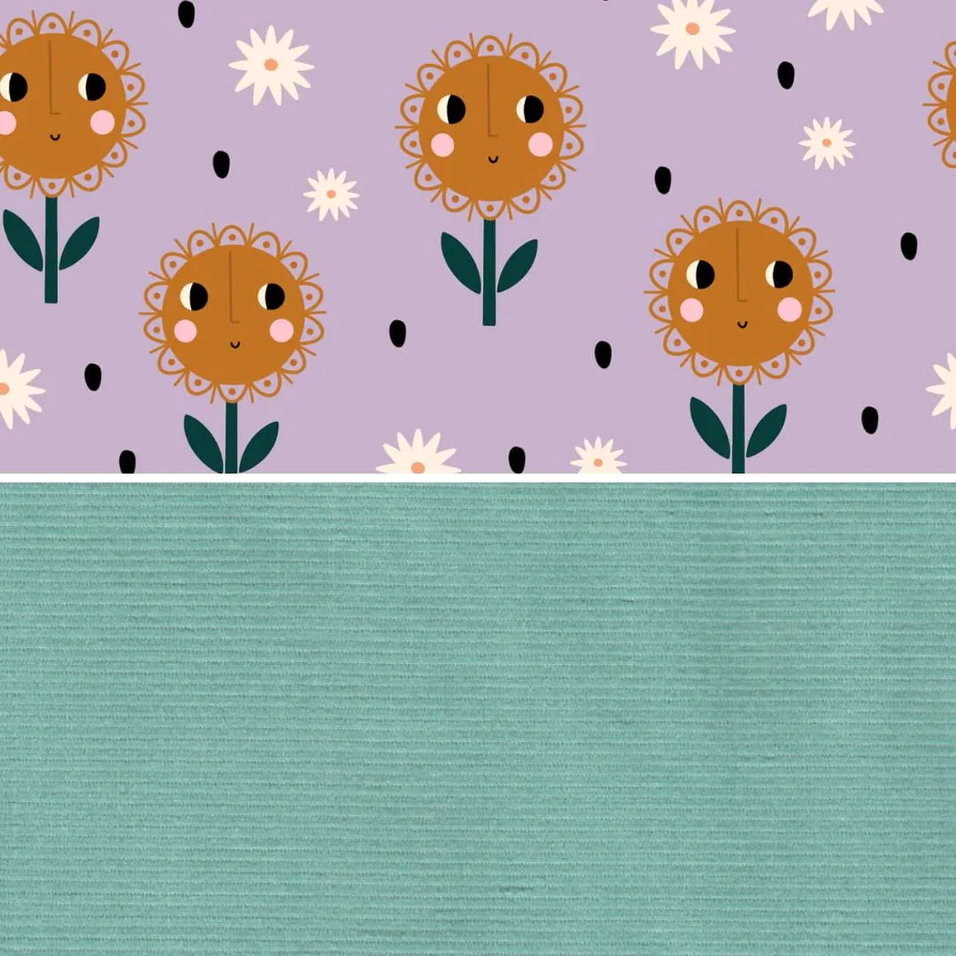 Turquoise Corduroy Pinafore Dress (Pre-order)