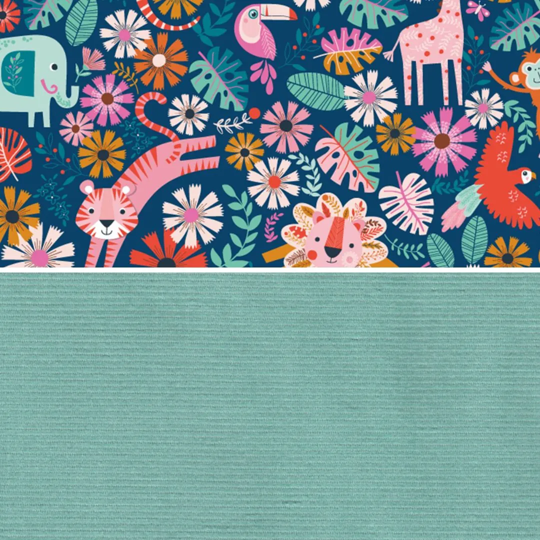 Turquoise Corduroy Pinafore Dress (Pre-order)