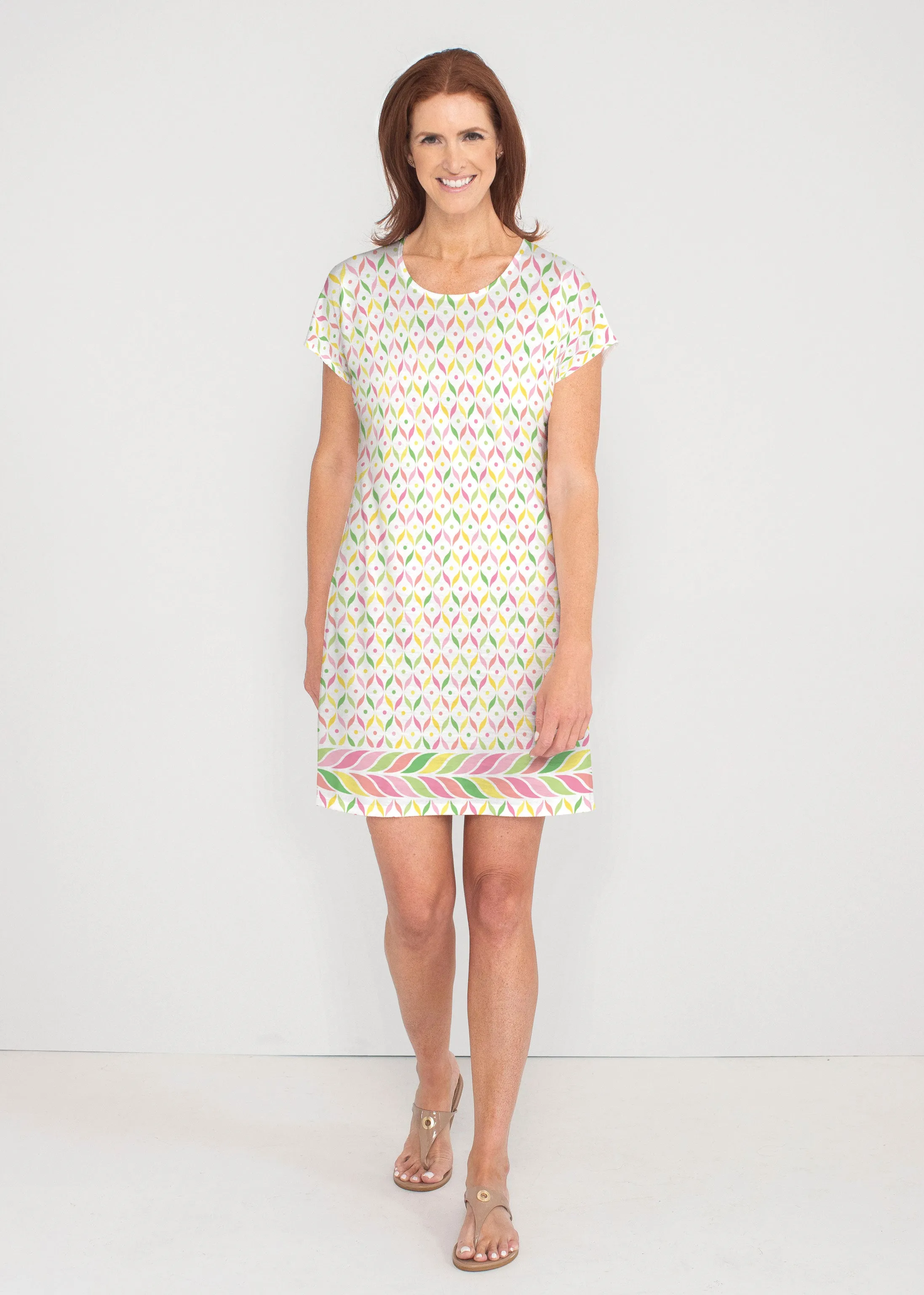 Tutti Fruitti (8036) ~ French Terry Short Sleeve Crew Dress