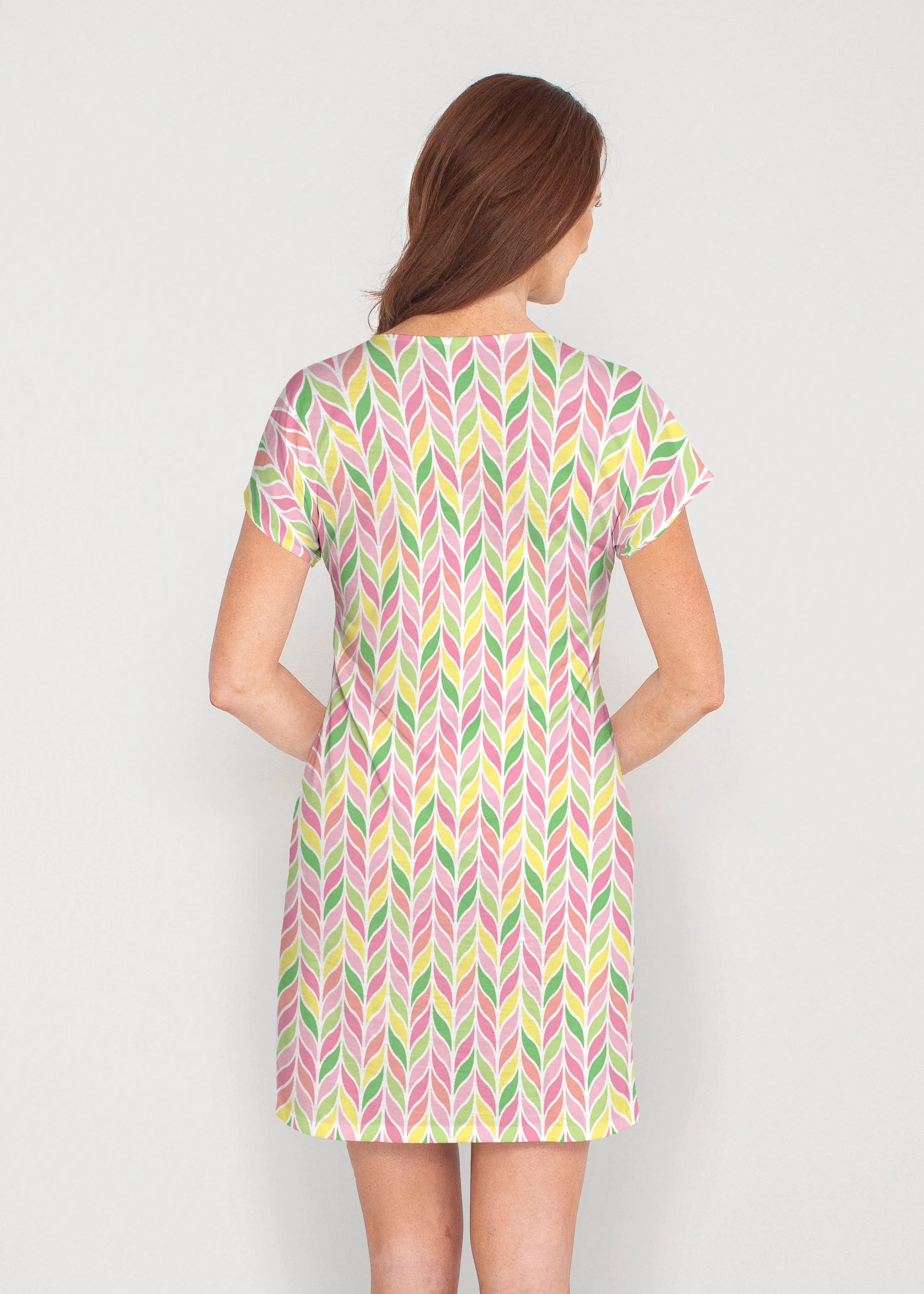 Tutti Fruitti (8036) ~ French Terry Short Sleeve Crew Dress