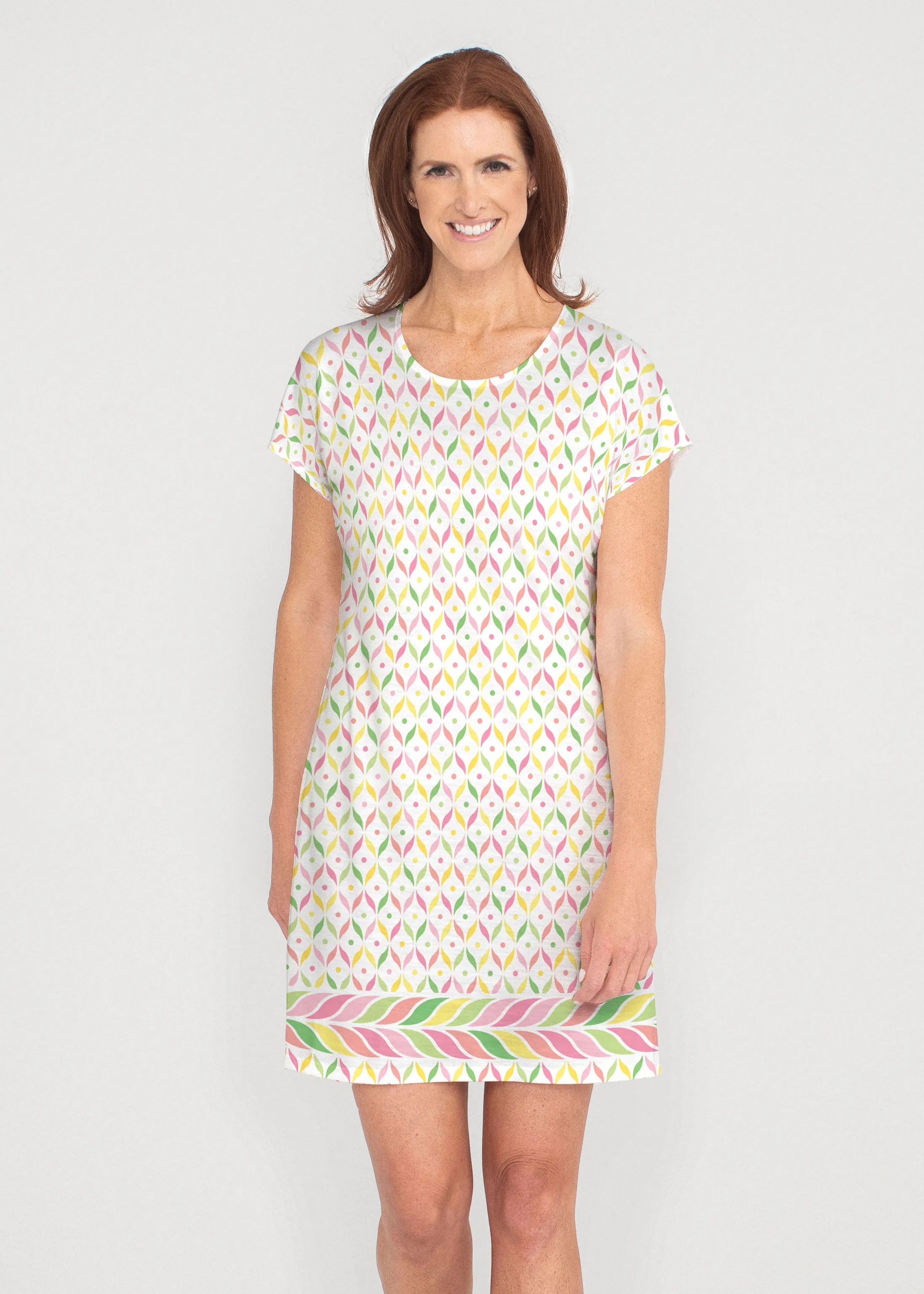 Tutti Fruitti (8036) ~ French Terry Short Sleeve Crew Dress