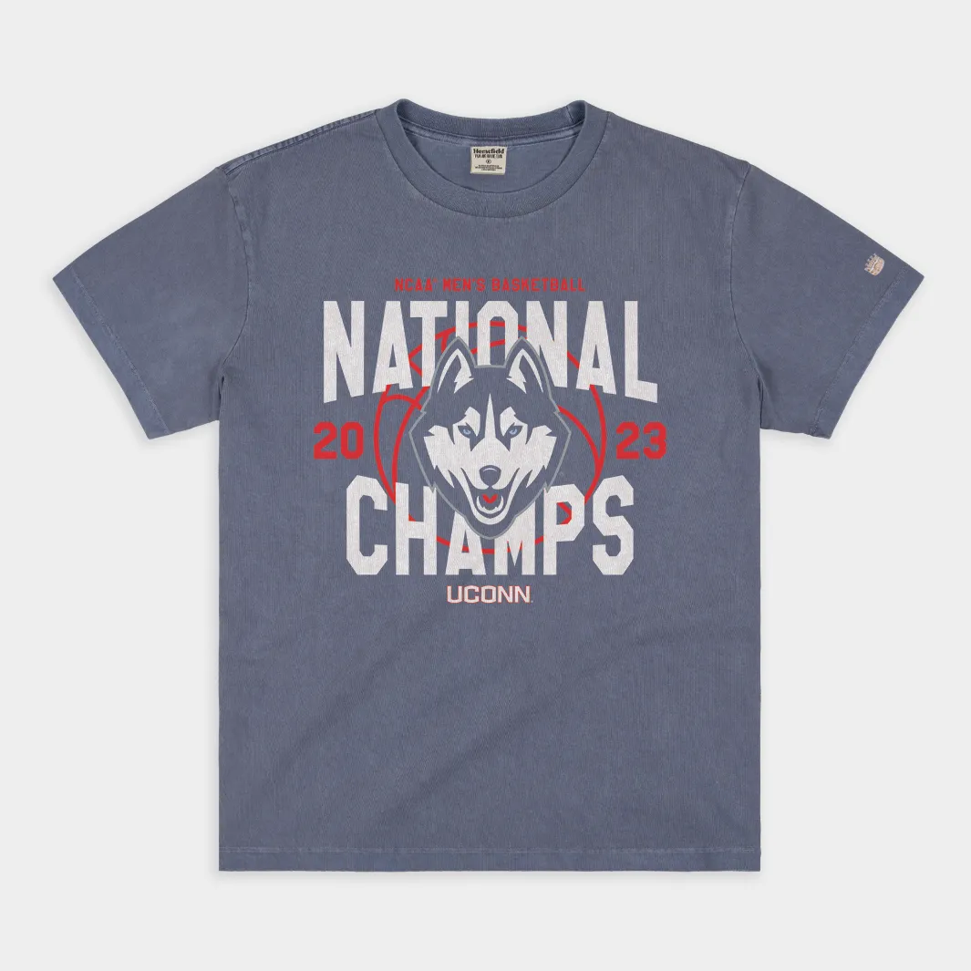 UConn Men's Basketball 2023 NCAA Champs Vintage Heavyweight Tee
