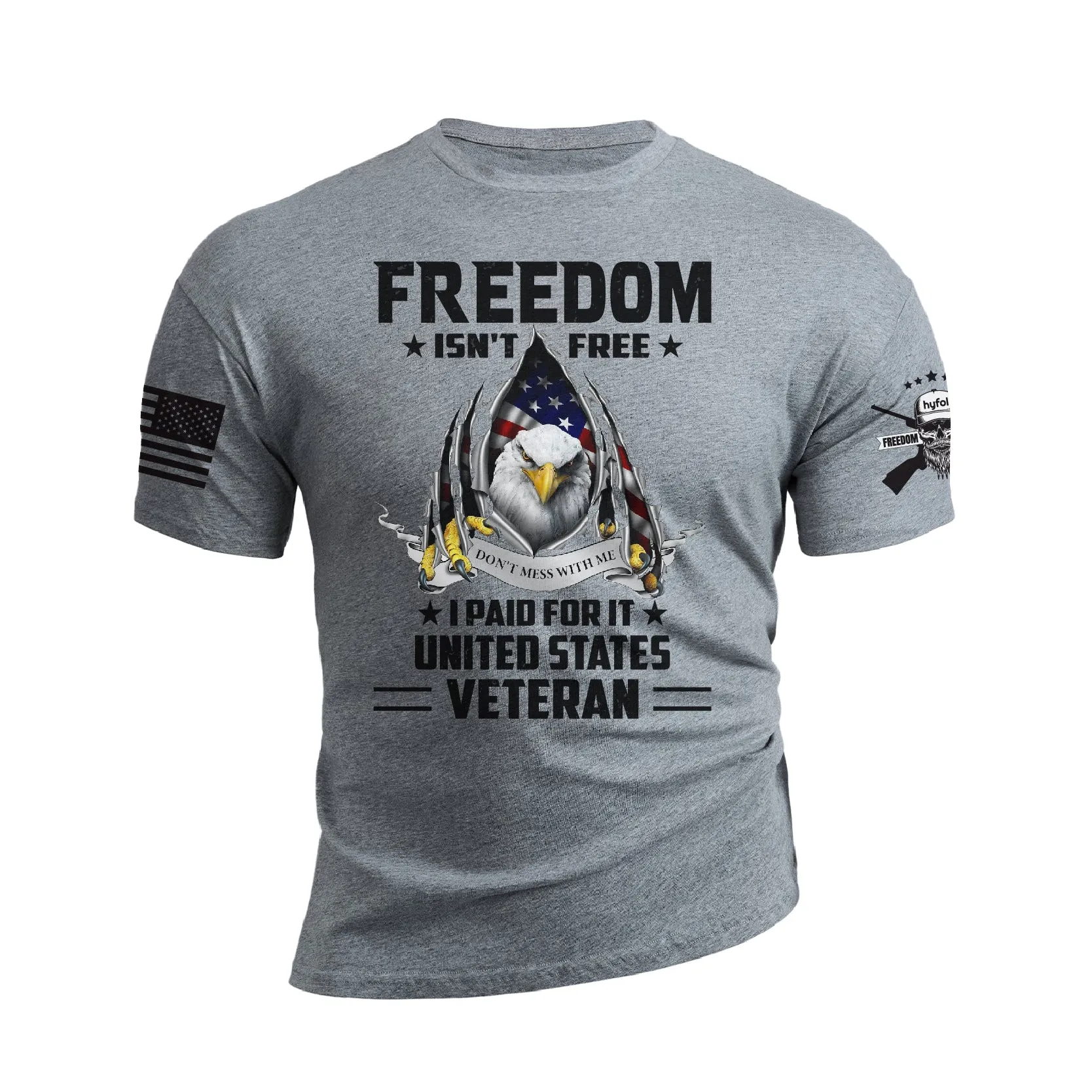 USA FLAG EAGLE FREEDOM GRAPHIC TEE