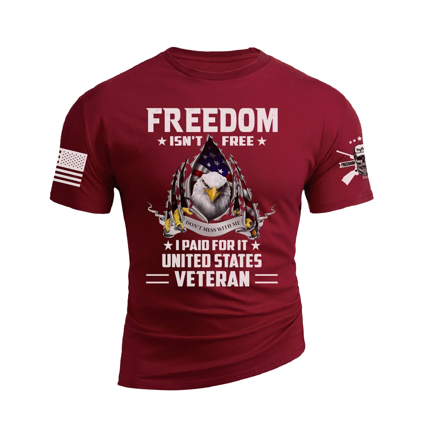 USA FLAG EAGLE FREEDOM GRAPHIC TEE