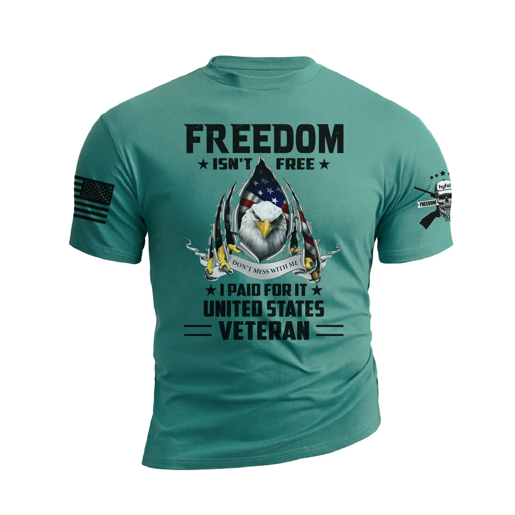USA FLAG EAGLE FREEDOM GRAPHIC TEE