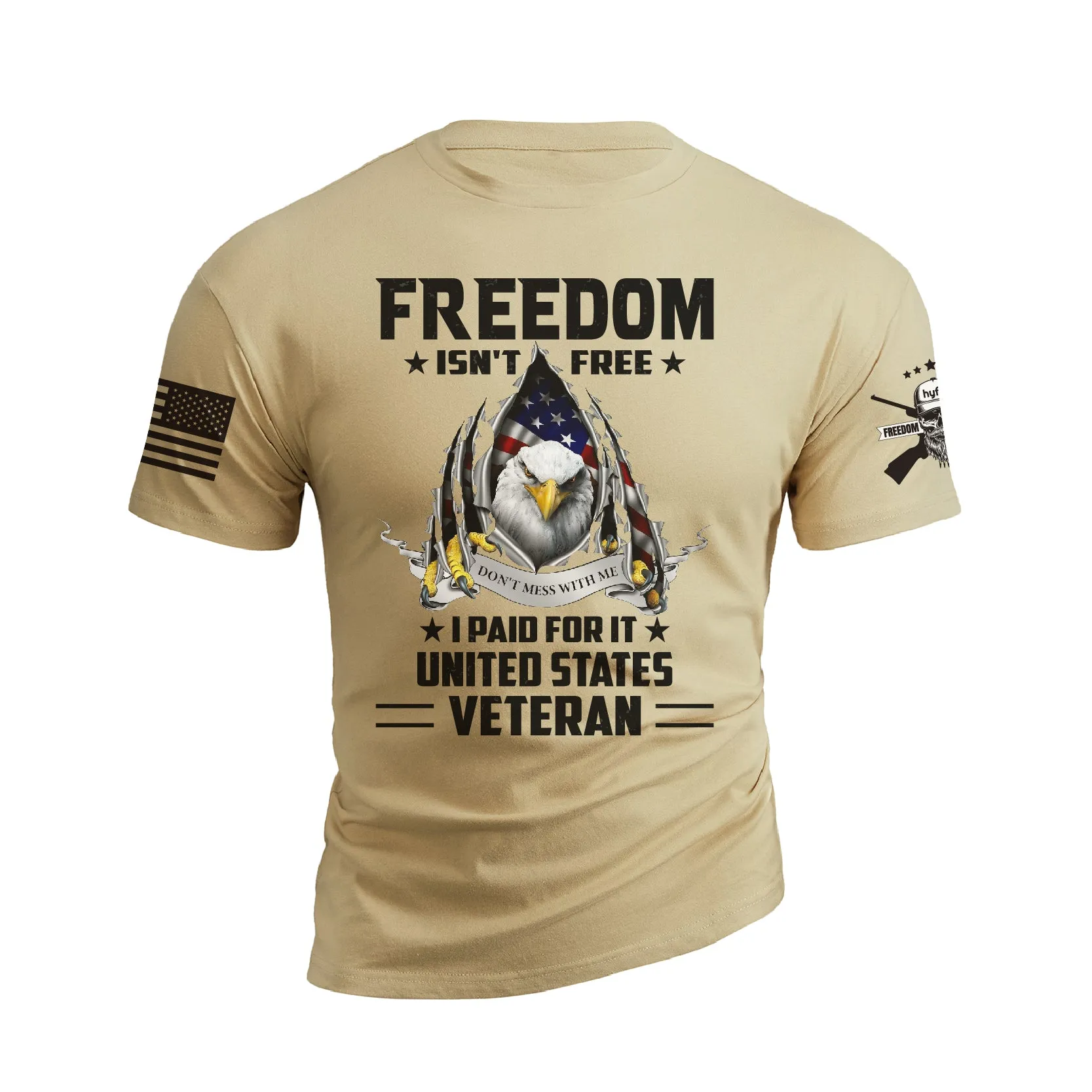 USA FLAG EAGLE FREEDOM GRAPHIC TEE