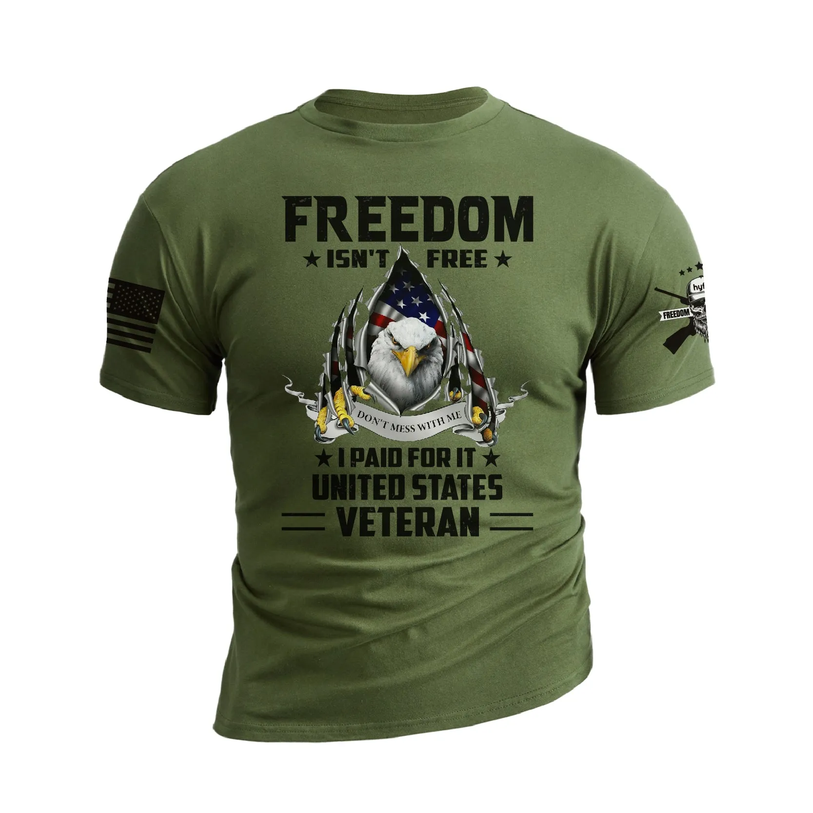 USA FLAG EAGLE FREEDOM GRAPHIC TEE