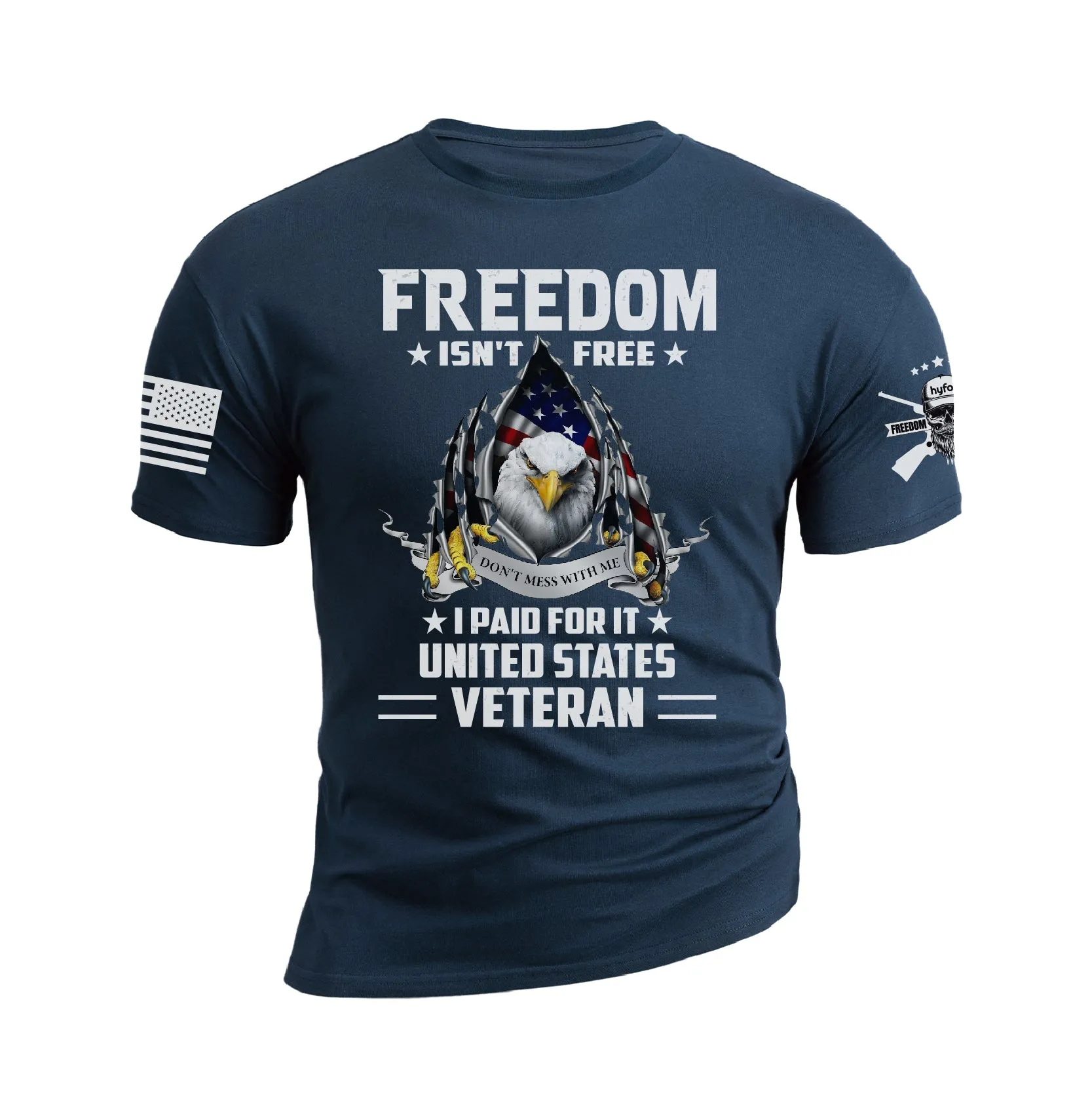 USA FLAG EAGLE FREEDOM GRAPHIC TEE