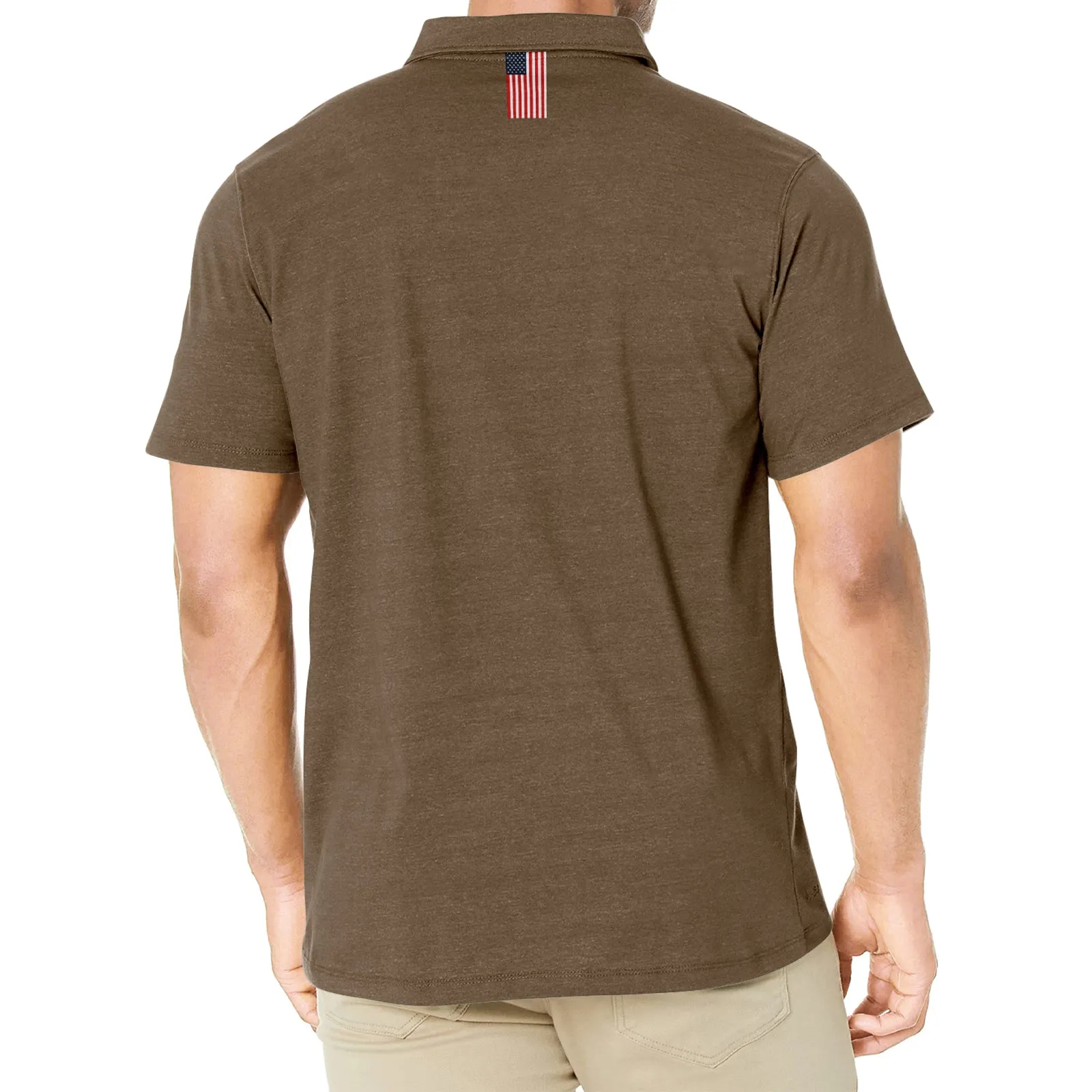 USA FLAG SPARTAN GRAPHIC POLO SHIRT