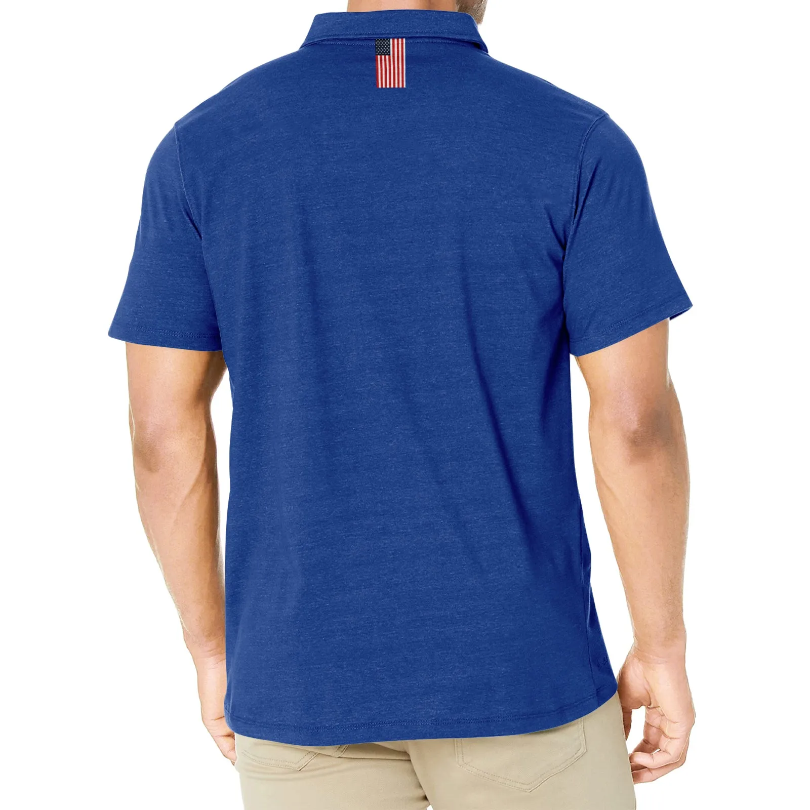 USA FLAG SPARTAN GRAPHIC POLO SHIRT
