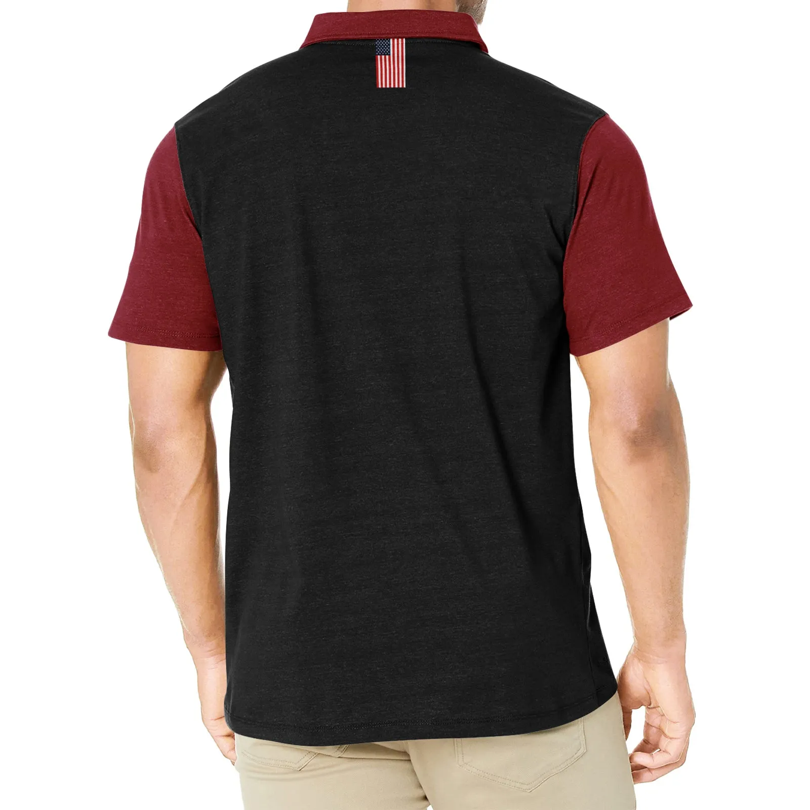 USA FLAG SPARTAN GRAPHIC POLO SHIRT