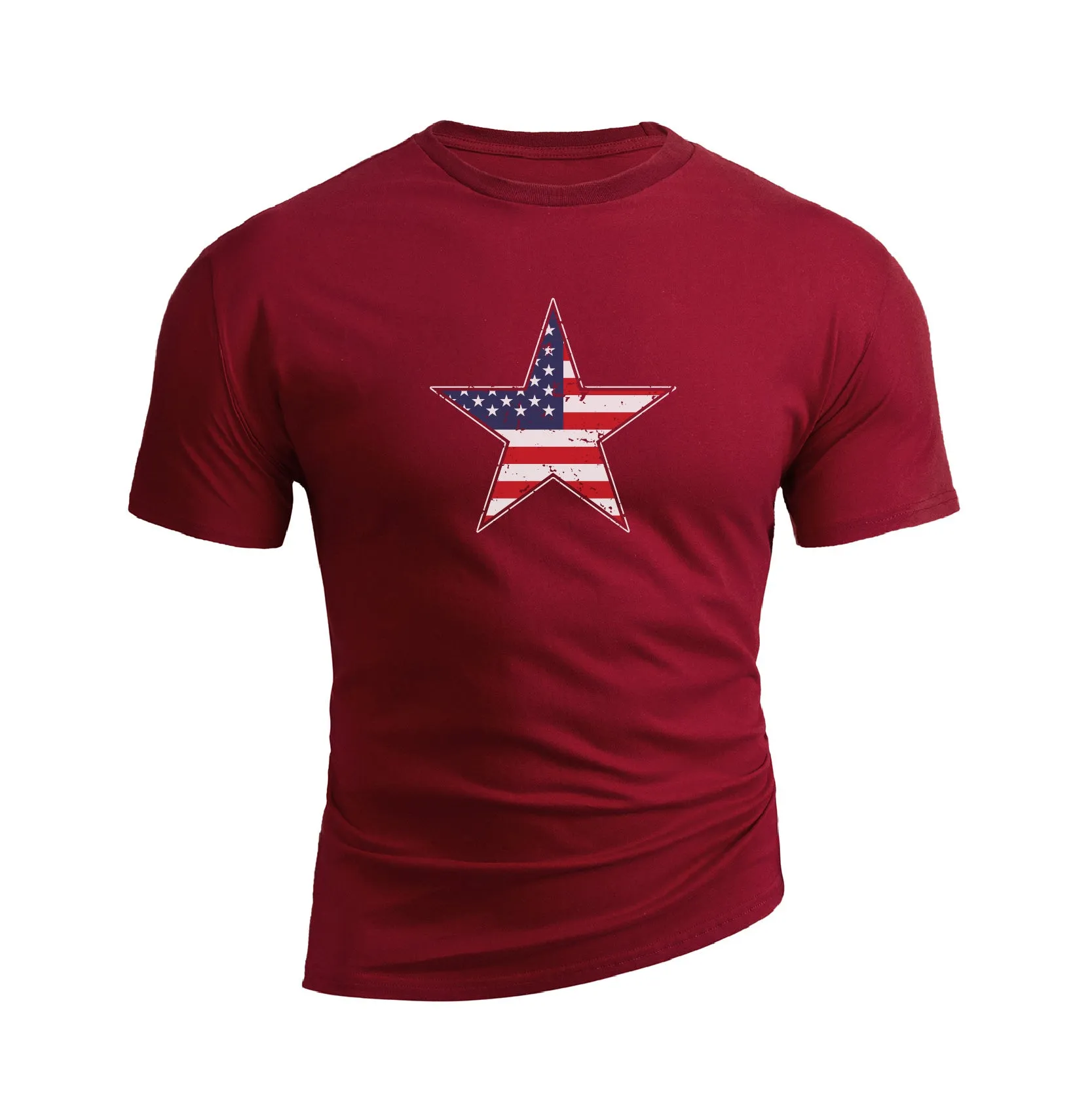 USA FLAG STAR GRAPHIC TEE