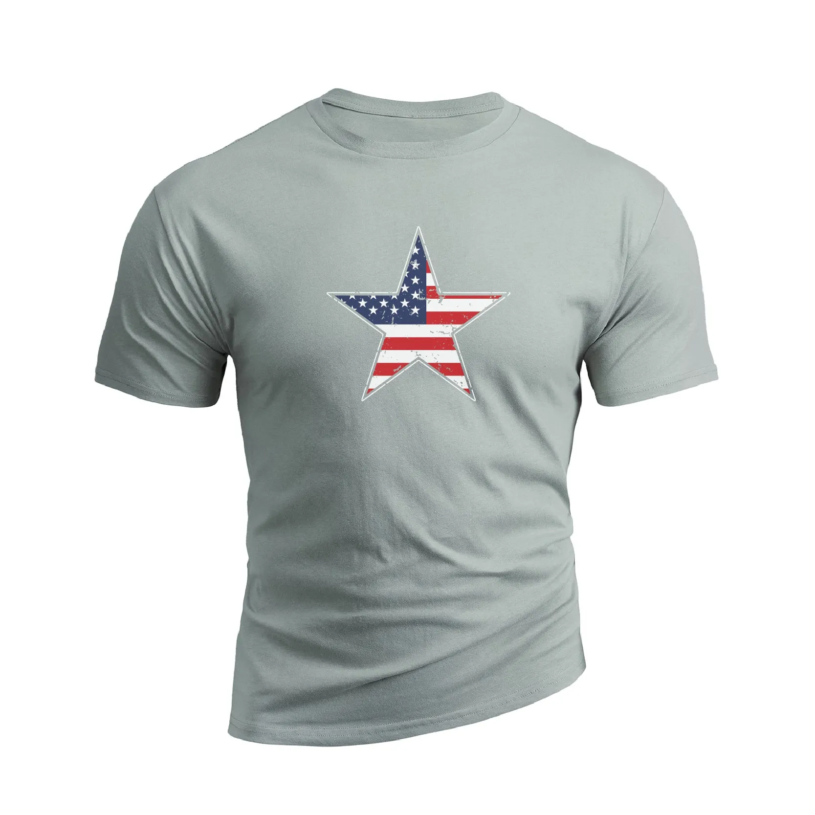 USA FLAG STAR GRAPHIC TEE