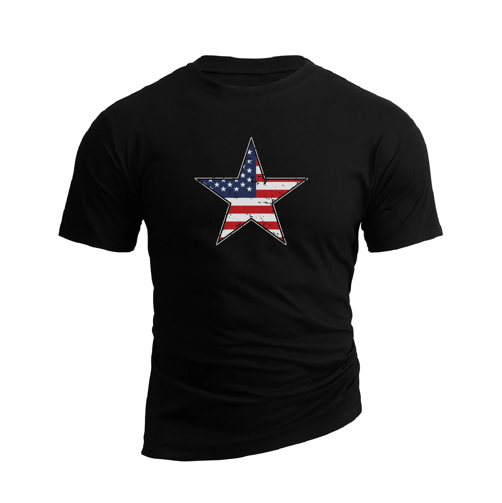 USA FLAG STAR GRAPHIC TEE