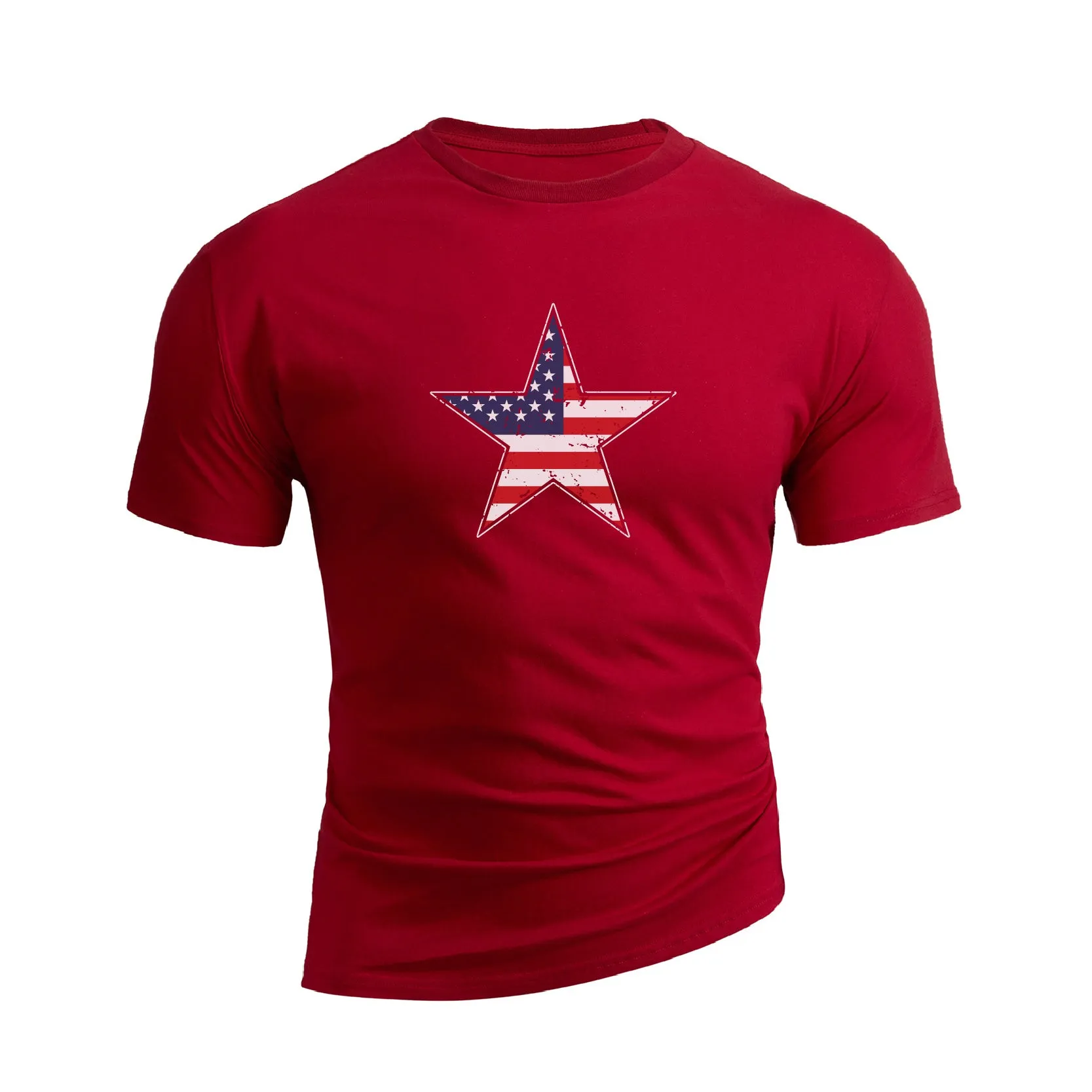 USA FLAG STAR GRAPHIC TEE