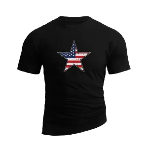 USA FLAG STAR GRAPHIC TEE