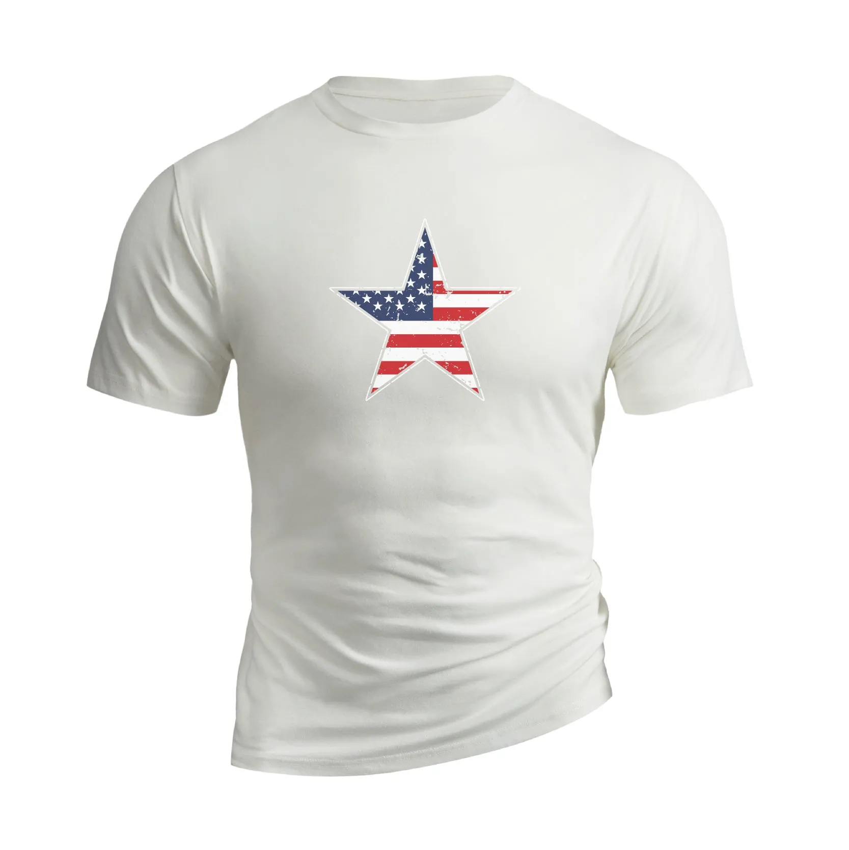 USA FLAG STAR GRAPHIC TEE