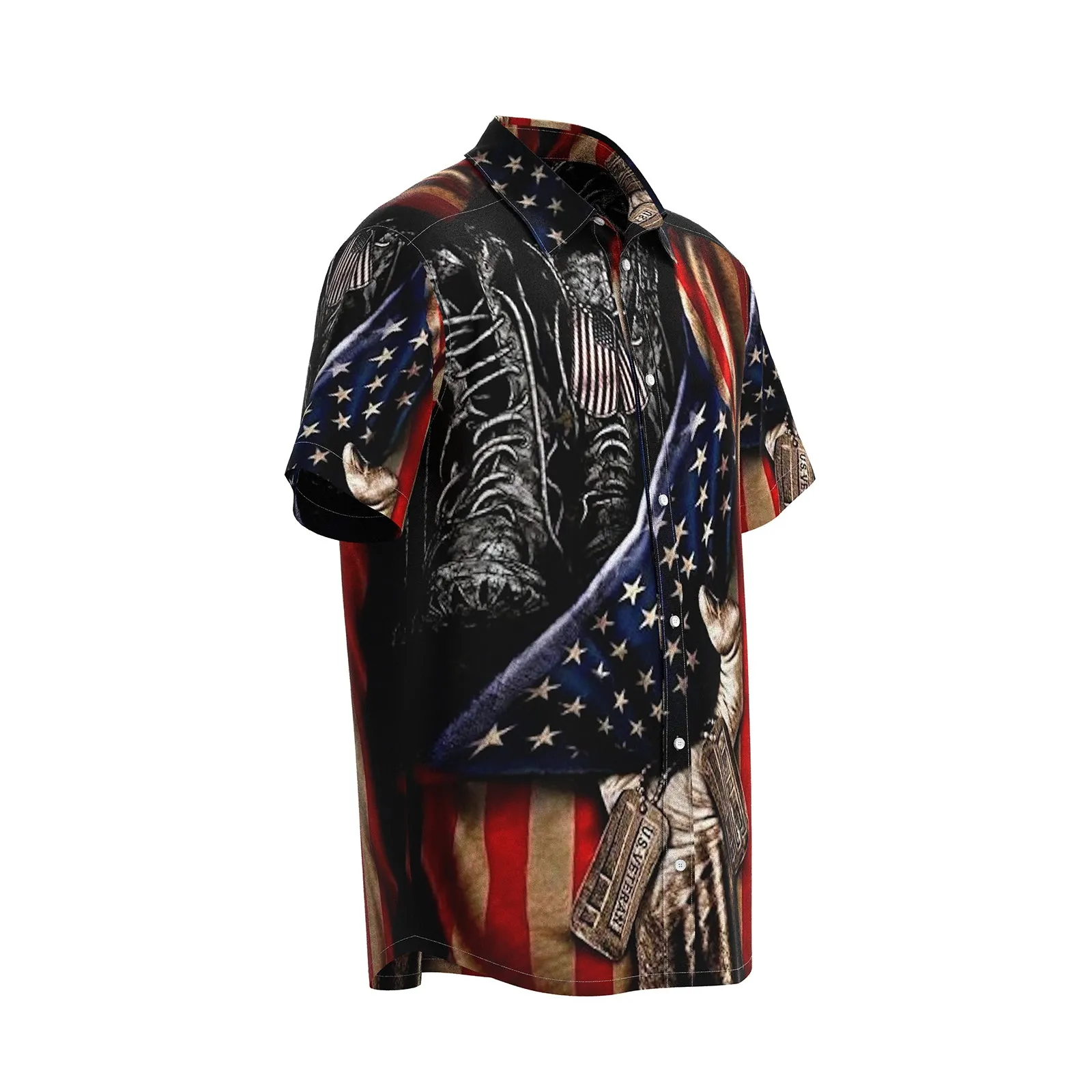 USA FLAG VETERAN PRINTED SHIRT
