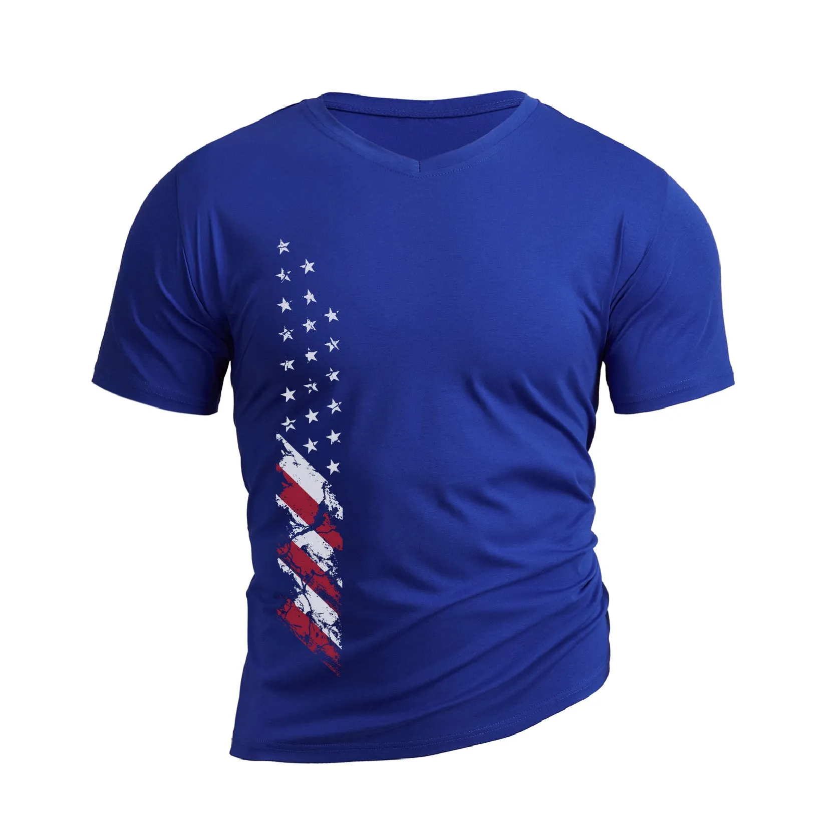 USA FLAG WATERPROOF V-NECK GRAPHIC TEE