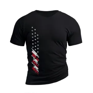 USA FLAG WATERPROOF V-NECK GRAPHIC TEE