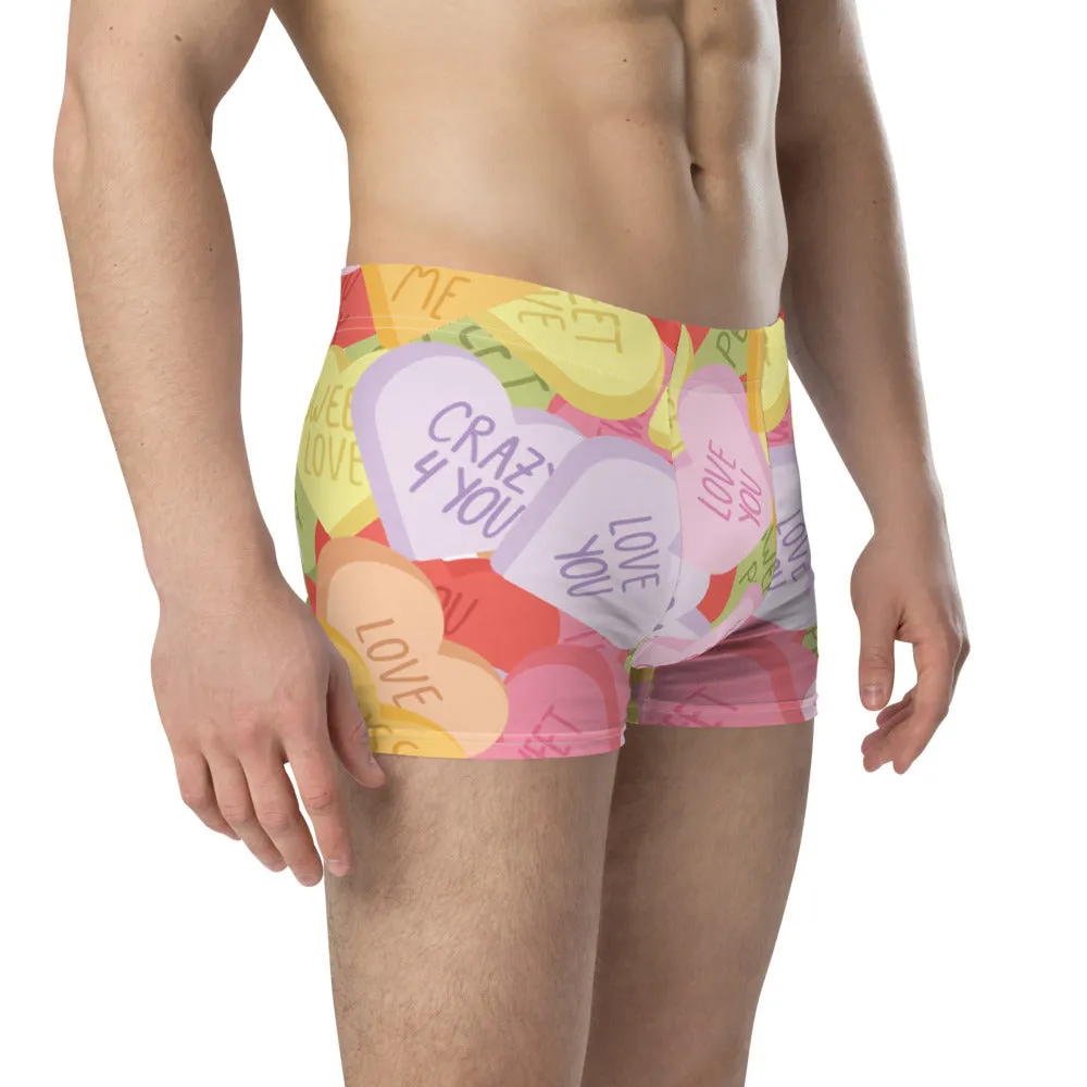 Valentine Candy Hearts - Crazy-Ass Undies - Men's Boxer Briefs