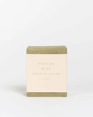 vetiver with french green clay bar soap