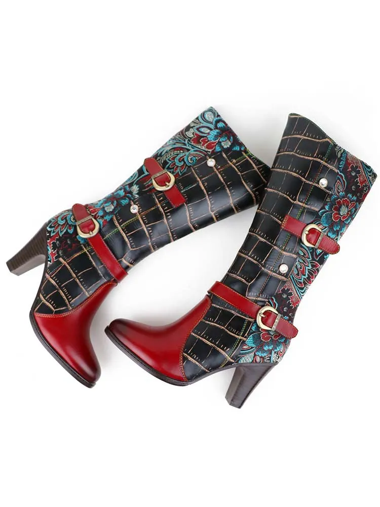Vibrant Knee-length Boots