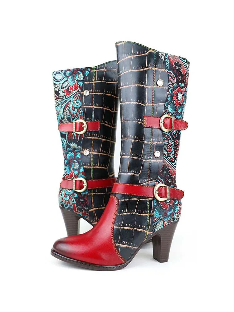 Vibrant Knee-length Boots