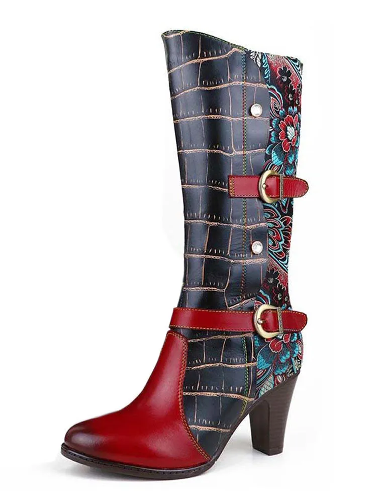 Vibrant Knee-length Boots