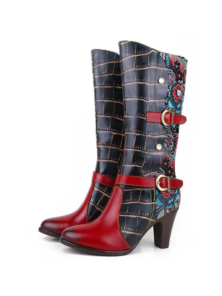 Vibrant Knee-length Boots