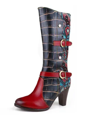 Vibrant Knee-length Boots
