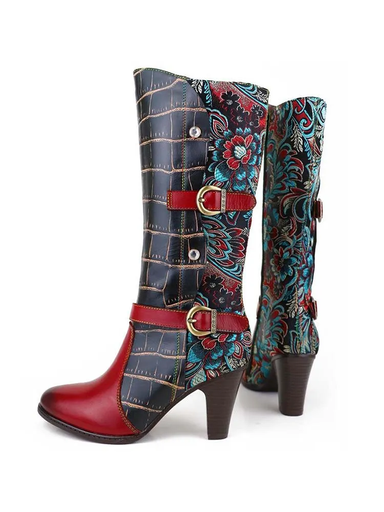 Vibrant Knee-length Boots