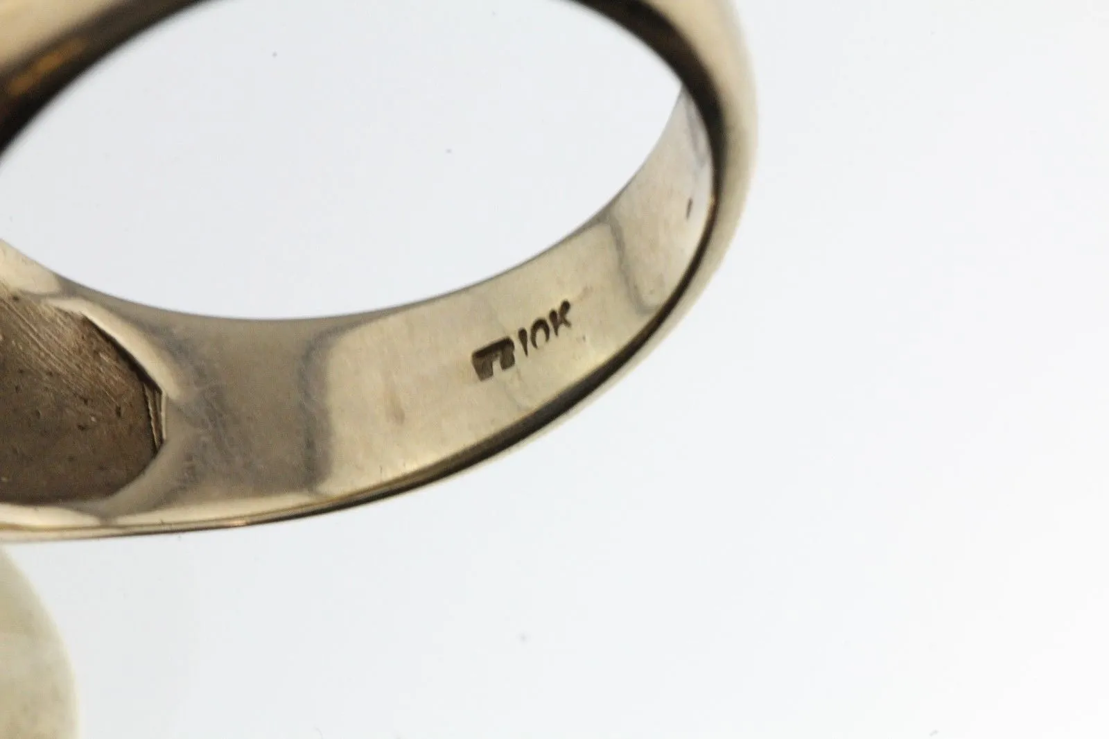 Vintage 10K Gold Lapis Lazuli Greek Key Ring