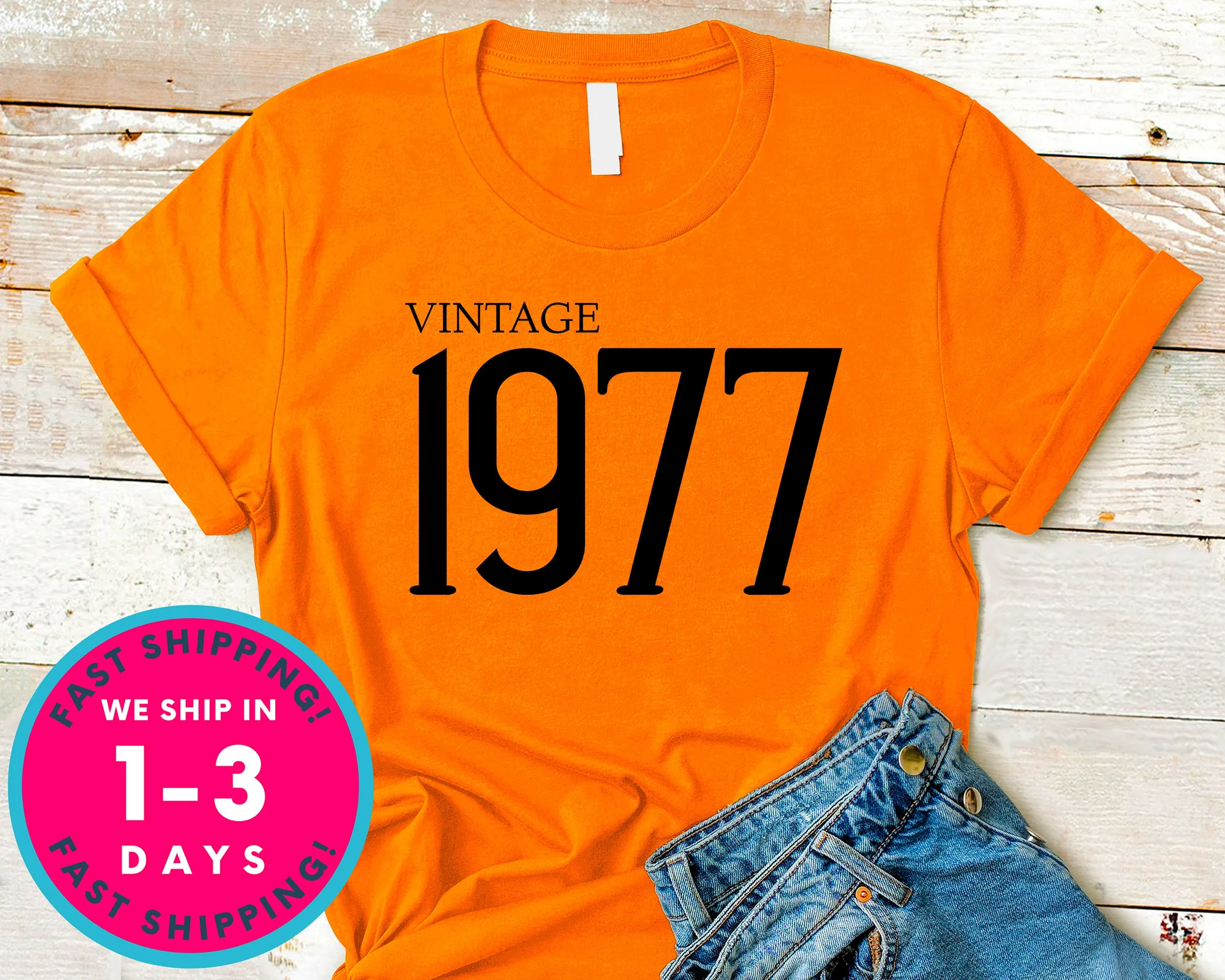 Vintage 1977 T-Shirt - Birthday Shirt
