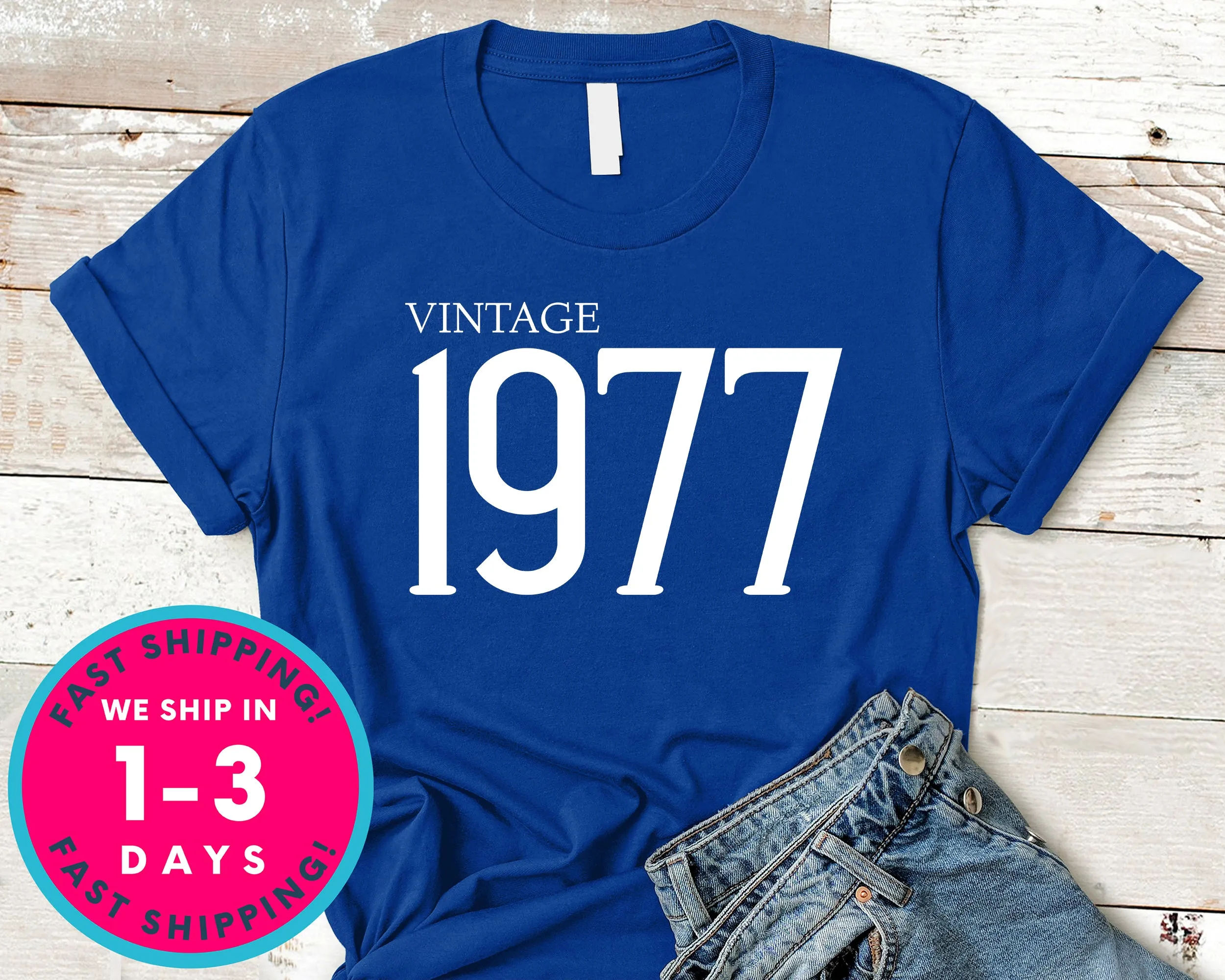 Vintage 1977 T-Shirt - Birthday Shirt