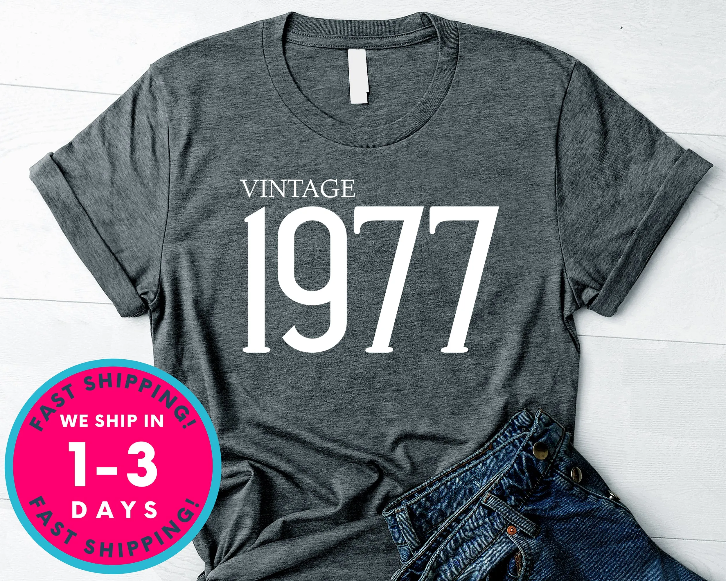 Vintage 1977 T-Shirt - Birthday Shirt