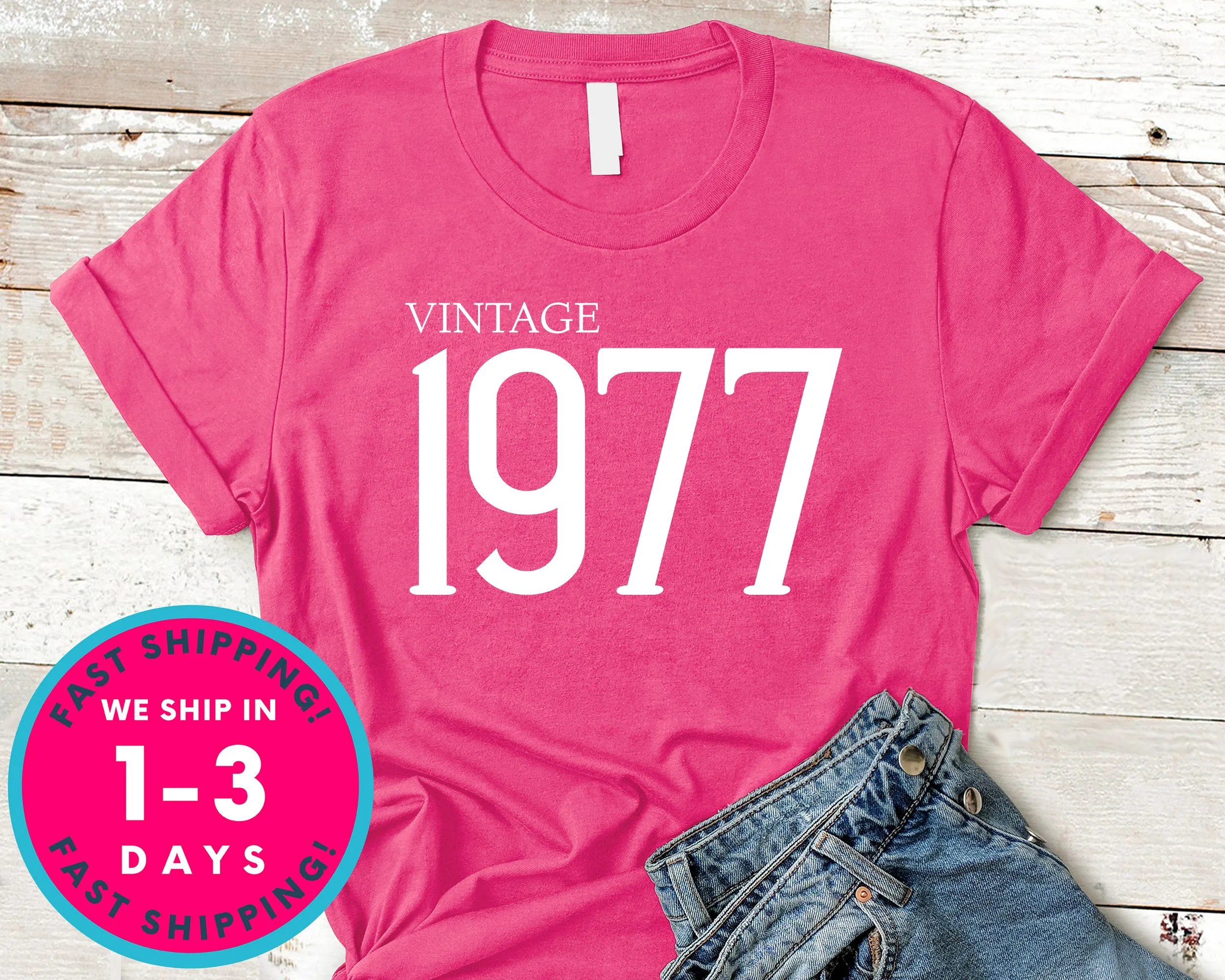 Vintage 1977 T-Shirt - Birthday Shirt
