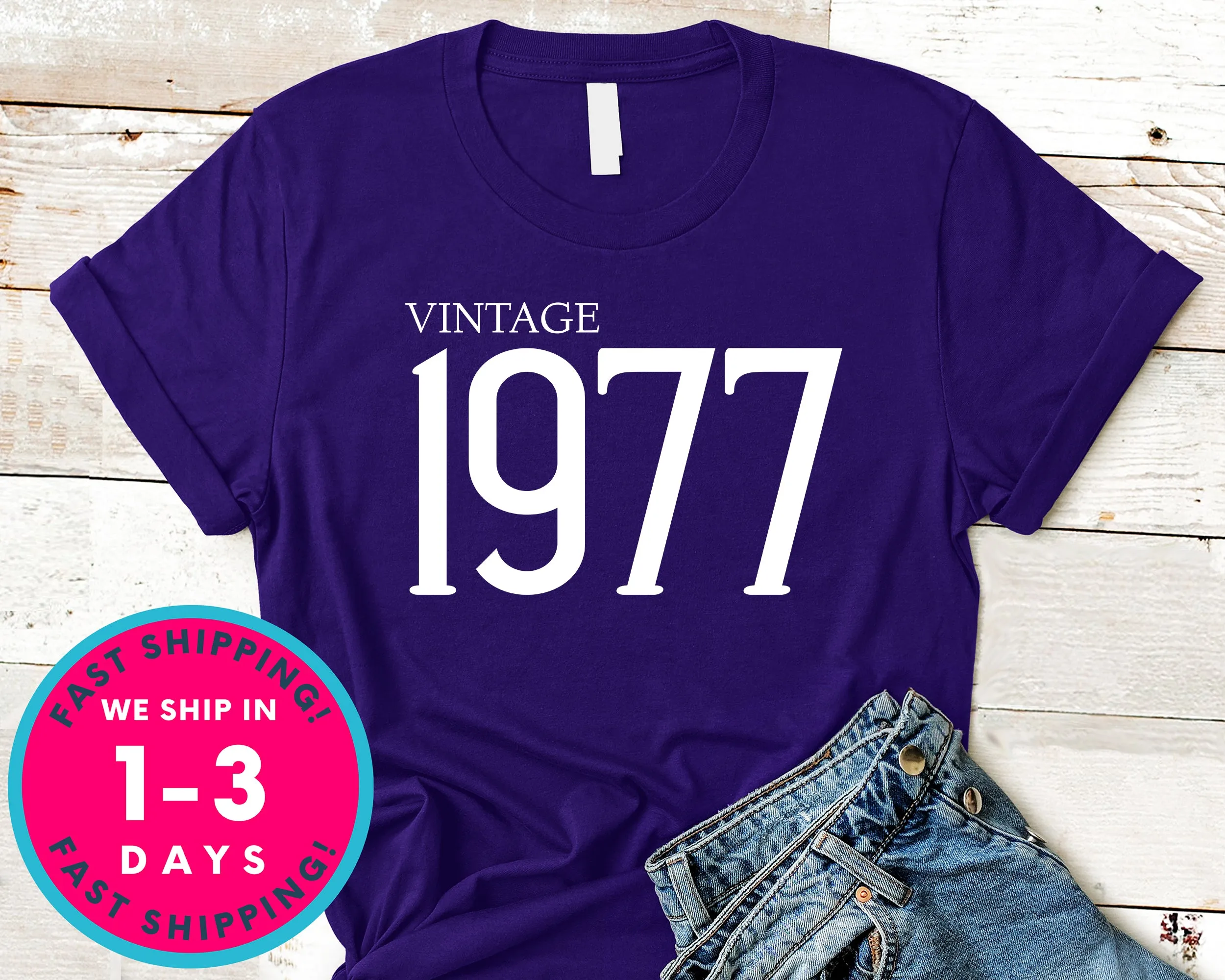 Vintage 1977 T-Shirt - Birthday Shirt
