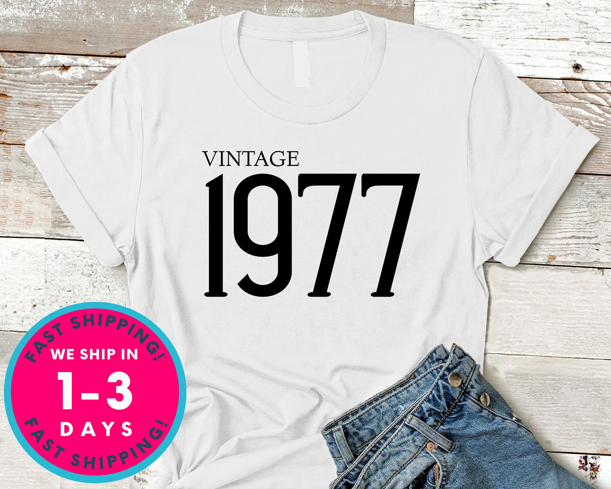 Vintage 1977 T-Shirt - Birthday Shirt