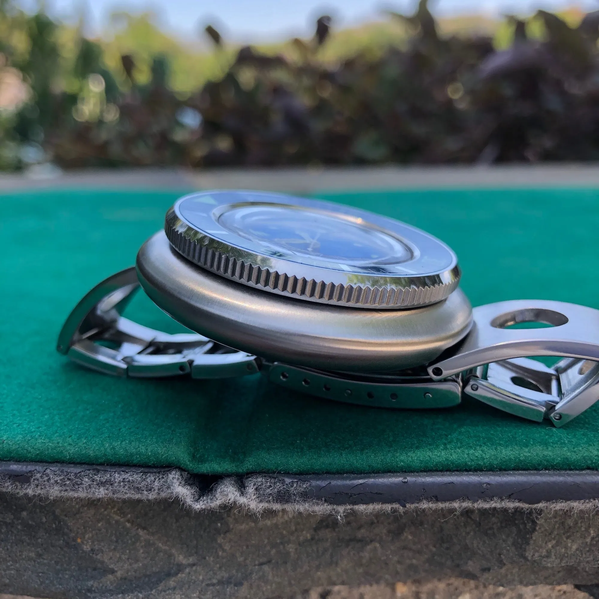 Vintage Aquadive 1000 Blue Stainless Steel Automatic Diving Wristwatch Circa 1960s