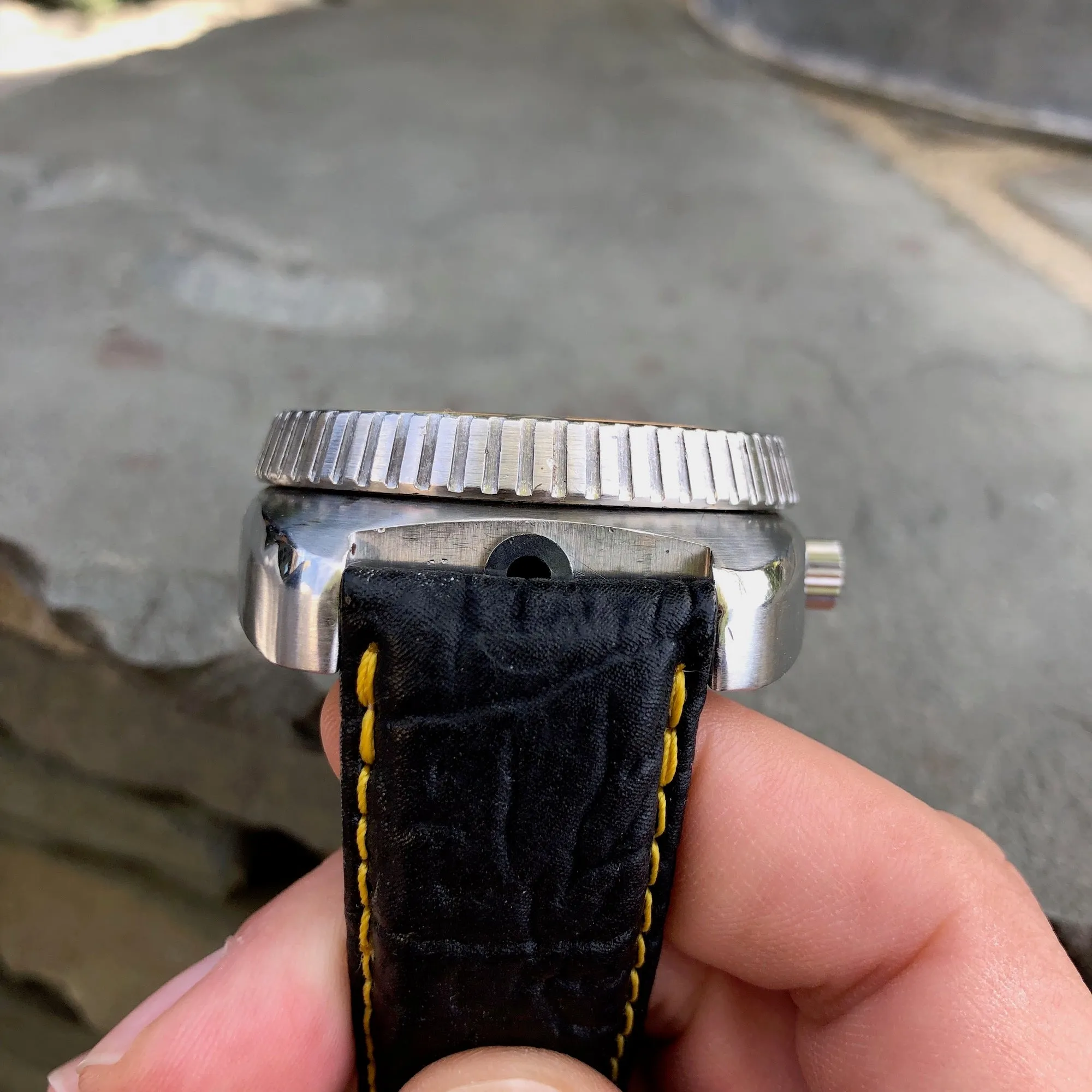 Vintage Aquadive Combination Electronic Depth Gauge Stainless Steel Wristwatch