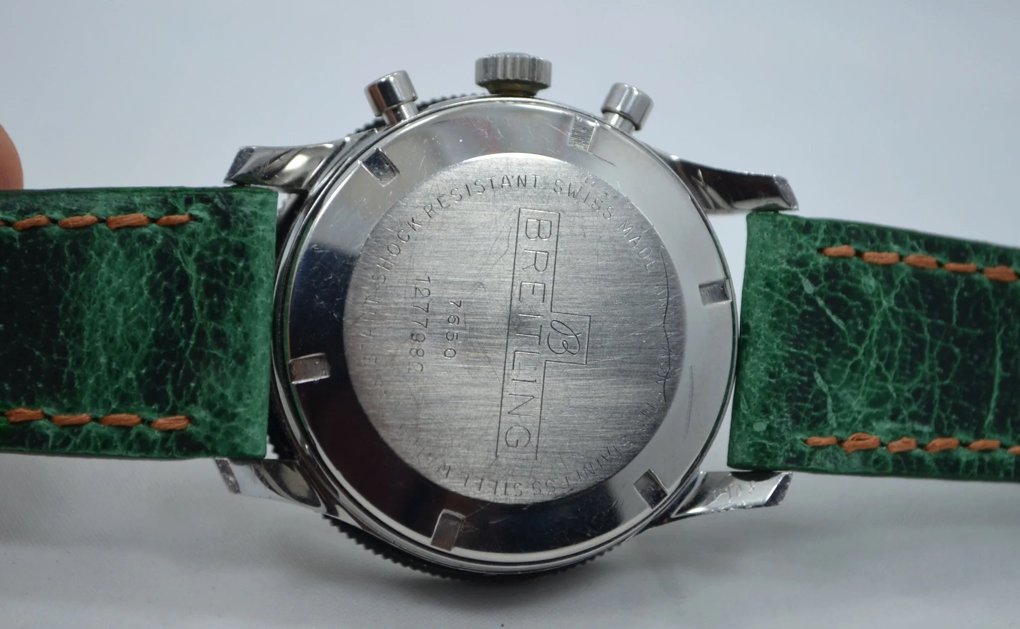 Vintage Breitling Steel Chronograph 7650 Co-Pilot Venus 178 Wristwatch 1960s