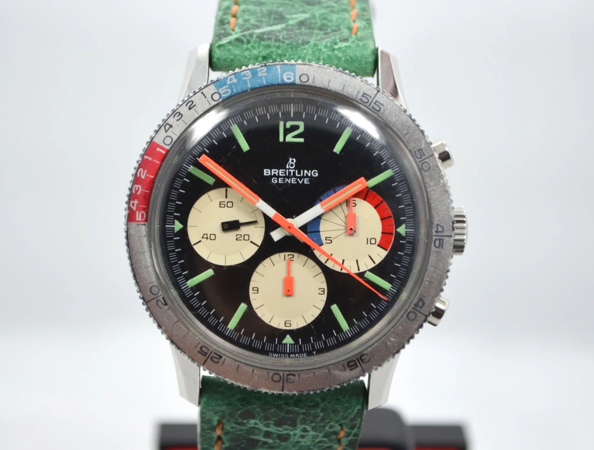 Vintage Breitling Steel Chronograph 7650 Co-Pilot Venus 178 Wristwatch 1960s